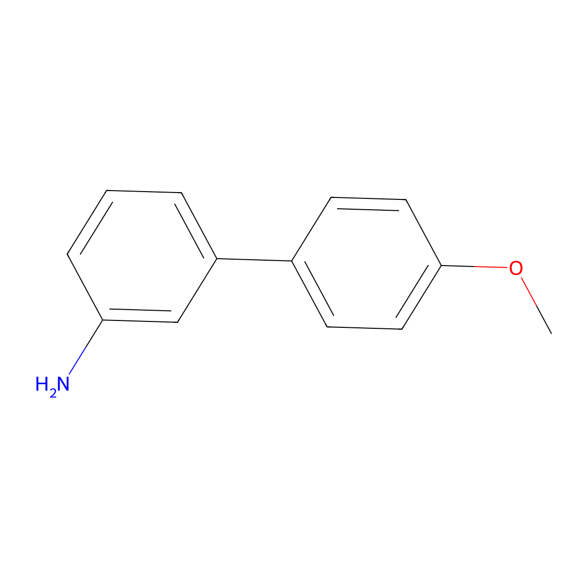 4'-Methoxy(1,1'-biphenyl)-3-amine molecular structure, CAS 53059-28-2