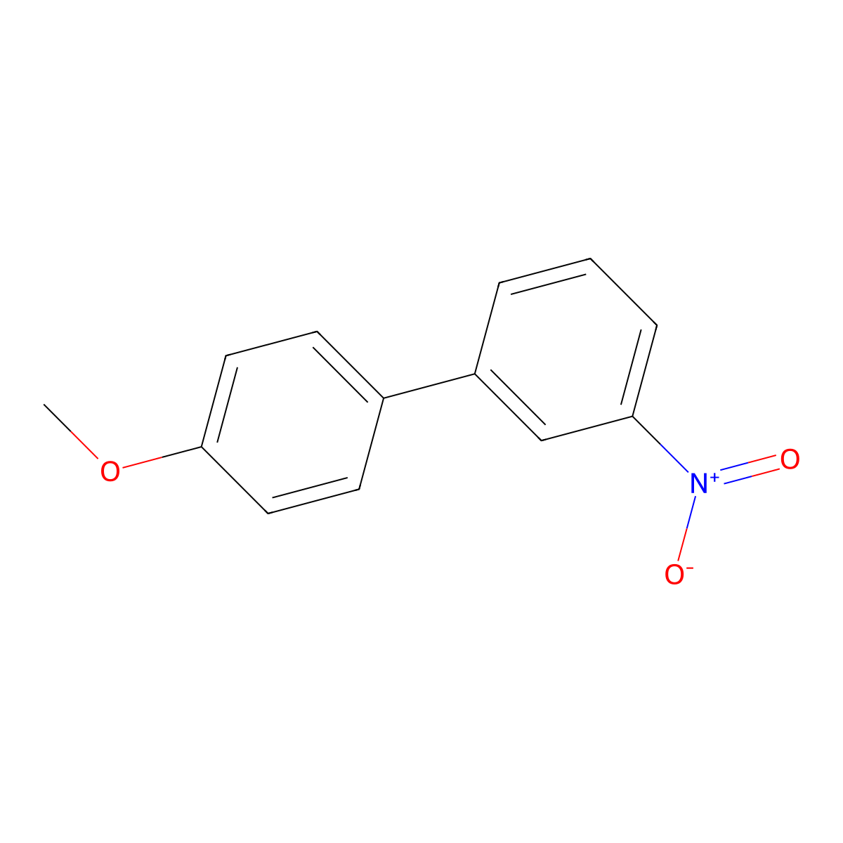 4'-Methoxy-3-nitro-1,1'-biphenyl molecular structure, CAS 53059-31-7