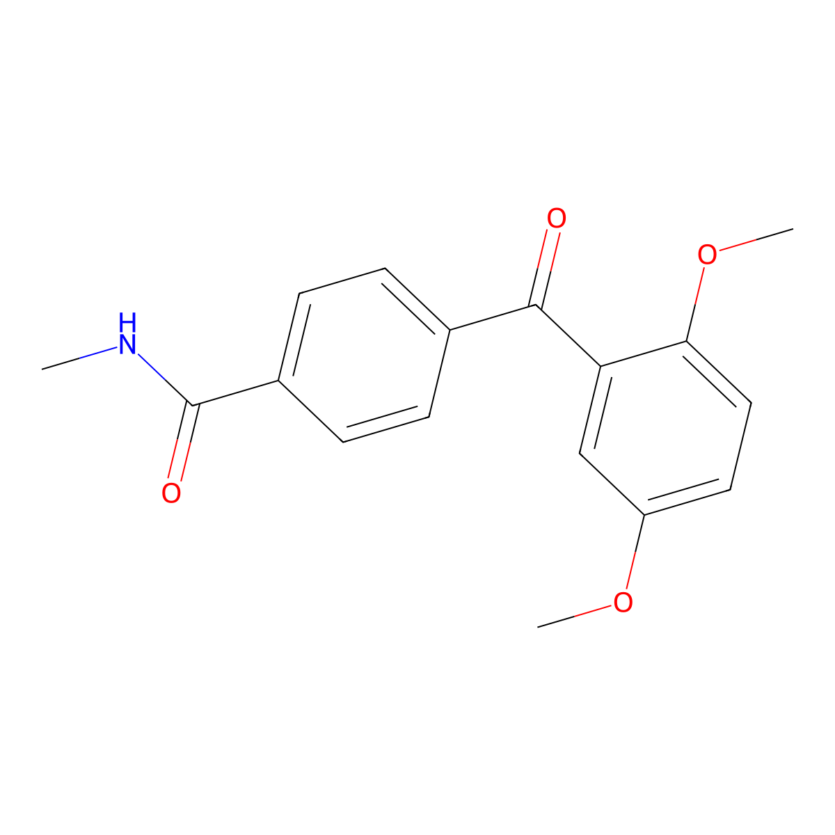 4-(2,5-Dimethoxybenzoyl)-n-methylbenzamide molecular structure, CAS 5306-25-2