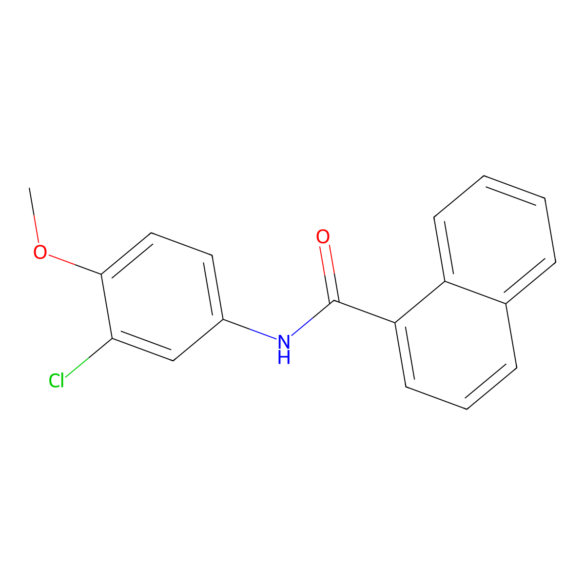N-(3-chloro-4-methoxyphenyl)naphthalene-1-carboxamide molecular structure, CAS 5306-30-9