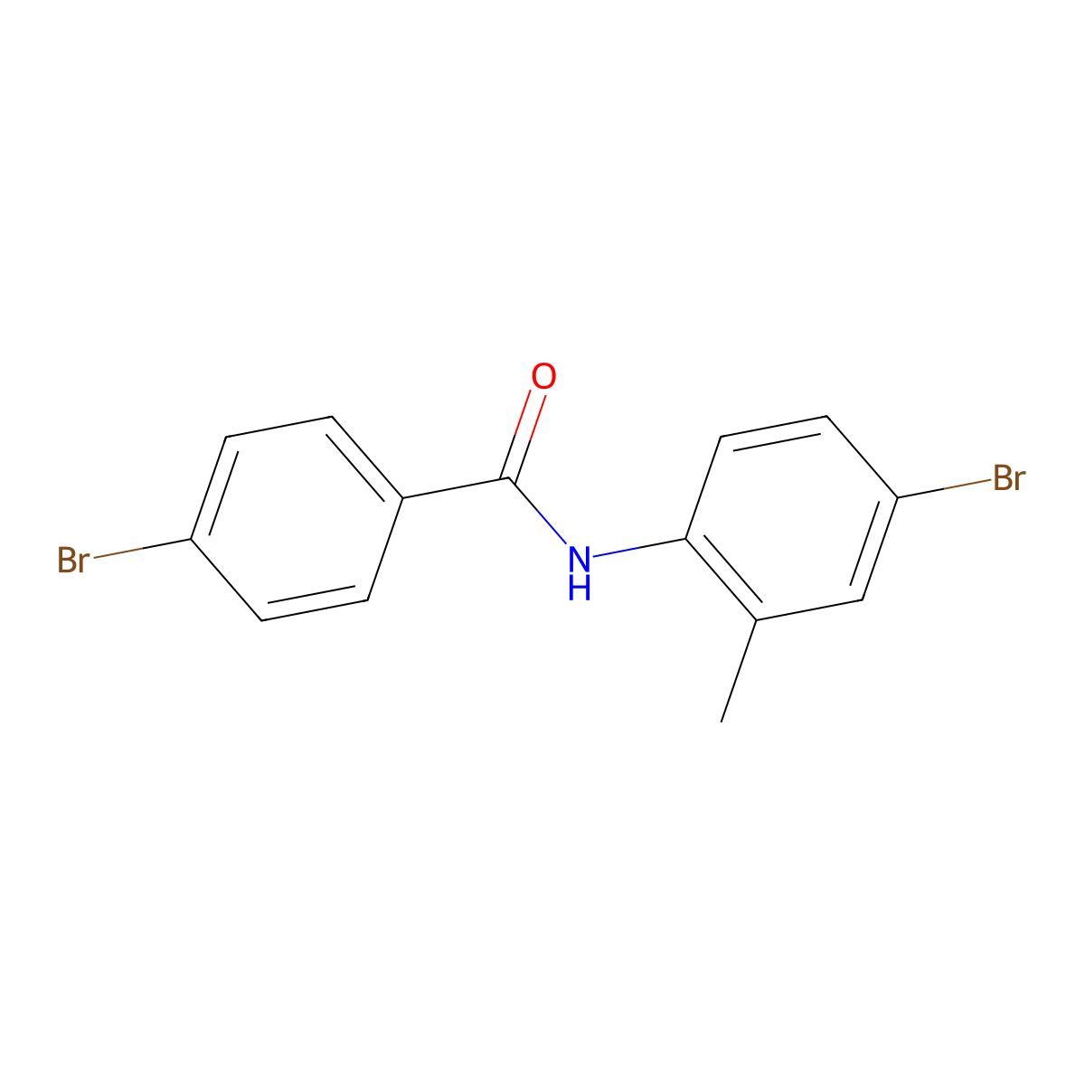 4-bromo-N-(4-bromo-2-methylphenyl)benzamide molecular structure, CAS 5306-59-2