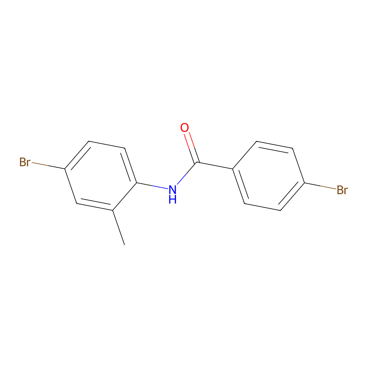 4-bromo-N-(4-bromo-2-methylphenyl)benzamide molecular structure, CAS 5306-59-2
