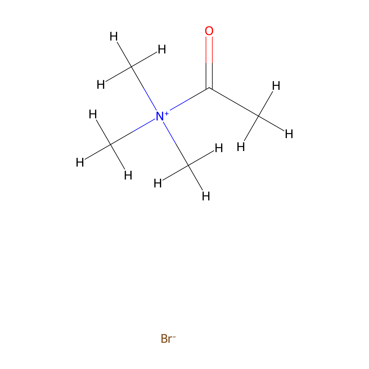 Acetyltrimethylammonium bromide molecular structure, CAS 5306-78-5