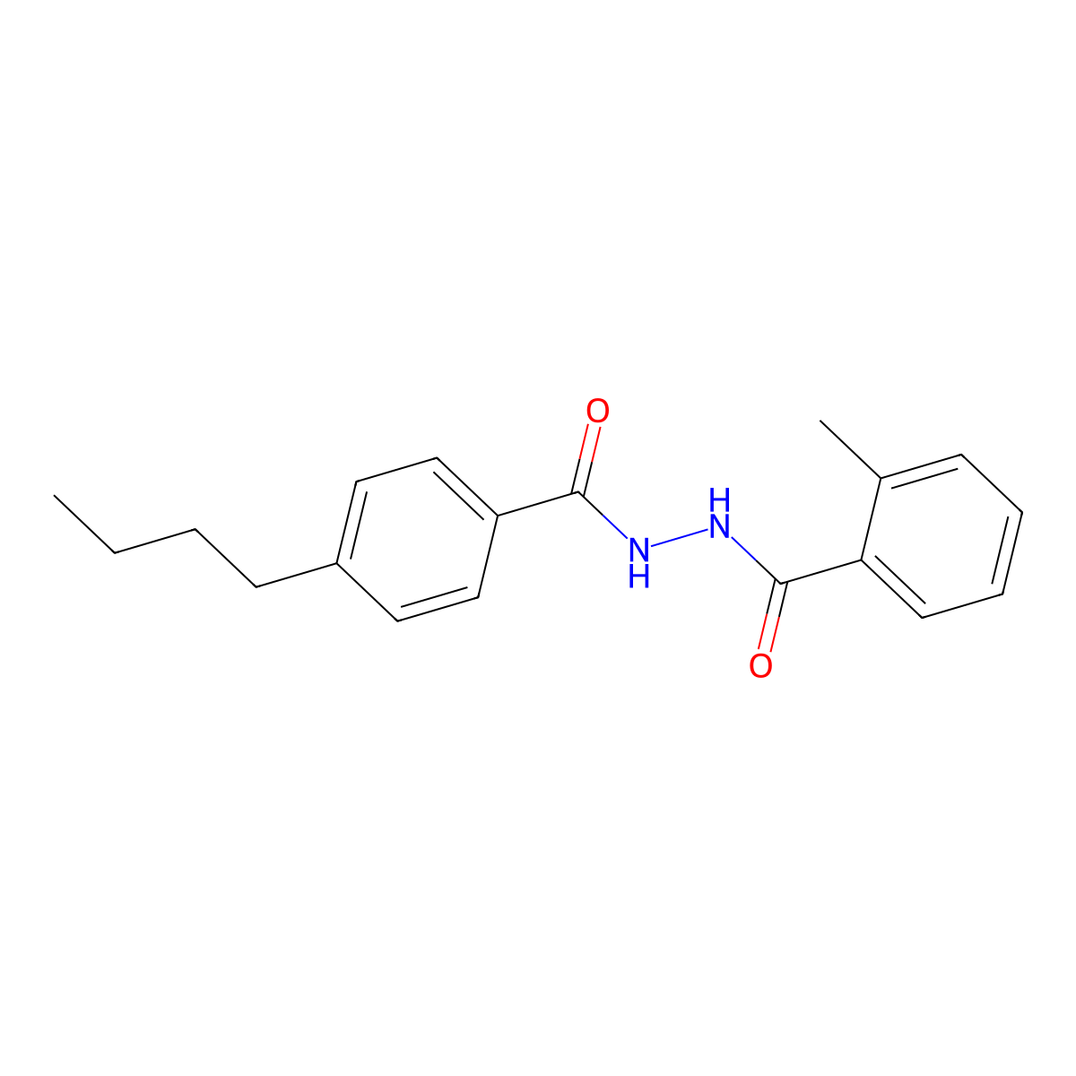 N'-(4-butylbenzoyl)-2-methylbenzohydrazide molecular structure, CAS 5306-79-6