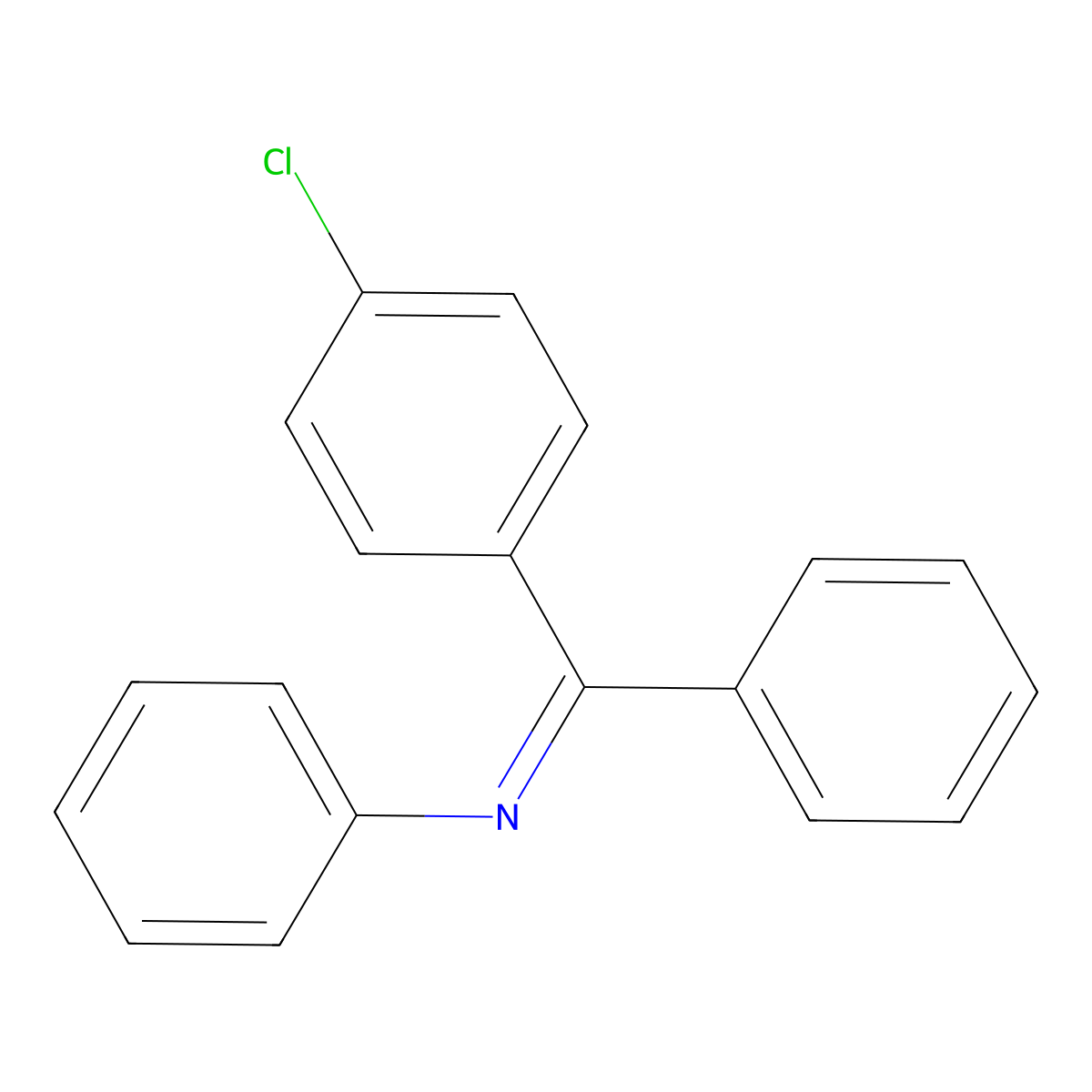 Benzenamine, N-[(4-chlorophenyl)phenylmethylene]- molecular structure, CAS 53060-17-6