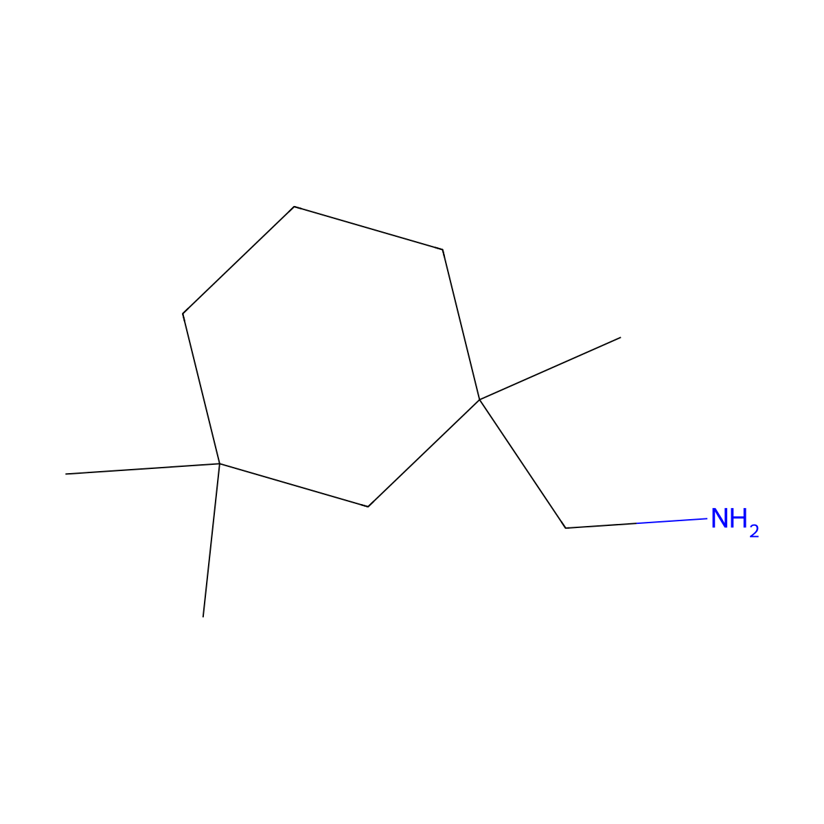 (1,3,3-Trimethylcyclohexyl)methanamine molecular structure, CAS 53060-57-4