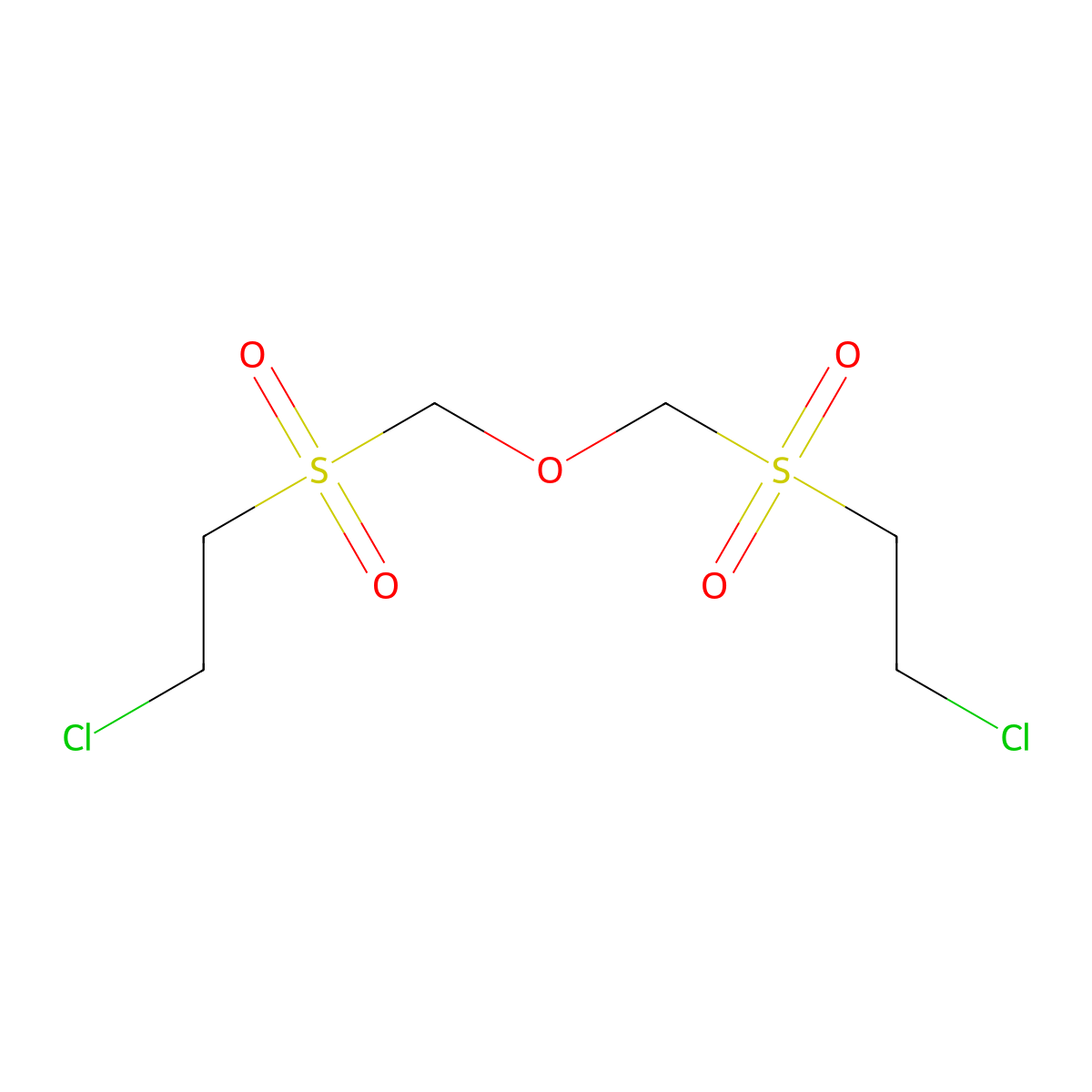 Bis(2-chloroethylsulfonylmethyl)-ether molecular structure, CAS 53061-10-2