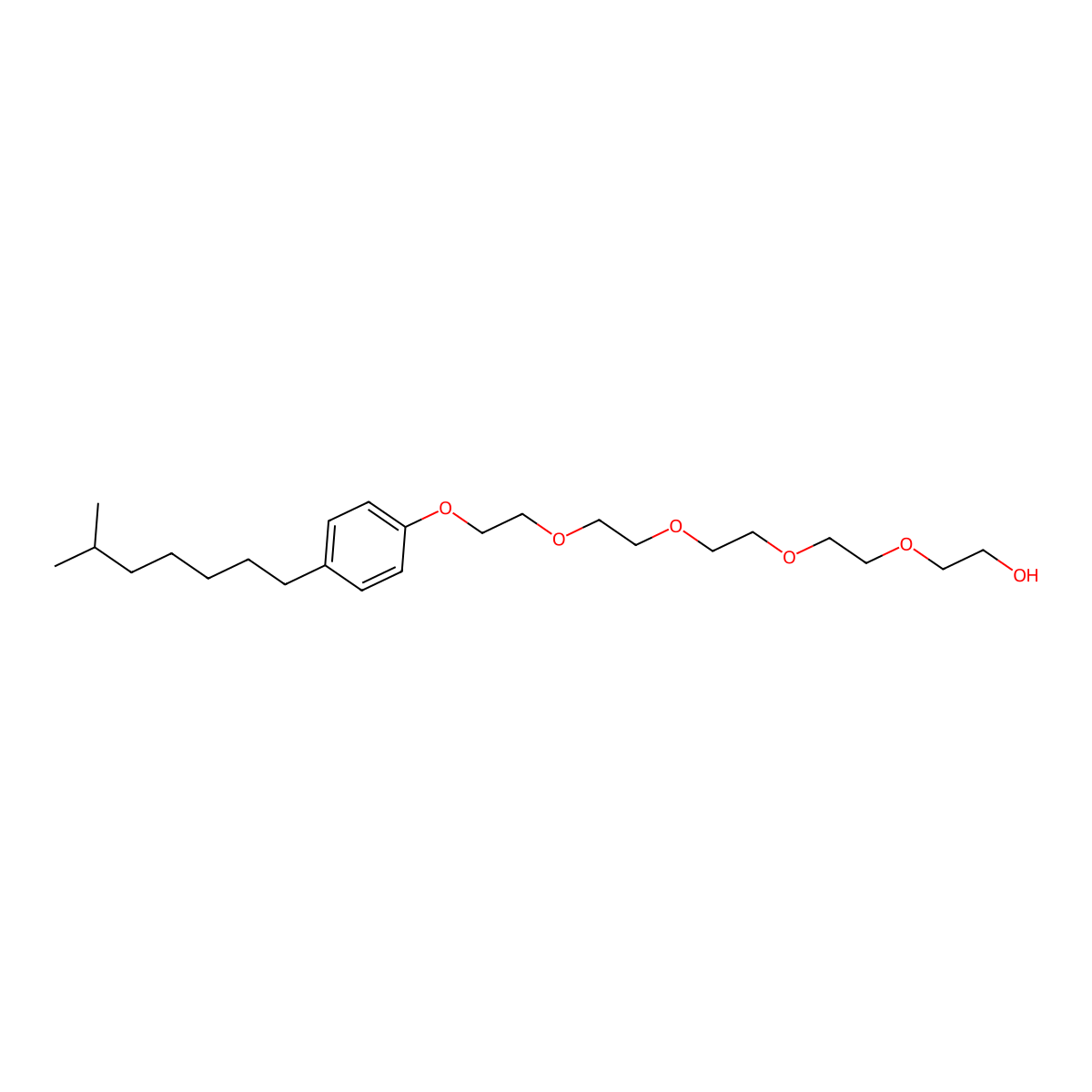 14-(p-Isooctylphenoxy)-3,6,9,12-tetraoxatetradecan-1-ol molecular structure, CAS 53061-21-5