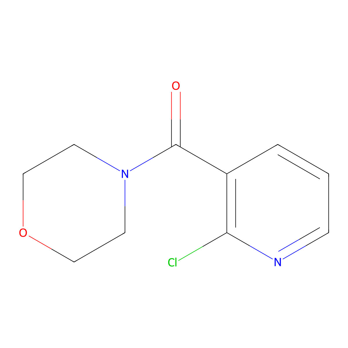 (2-Chloropyridin-3-yl)(morpholin-4-yl)methanone molecular structure, CAS 53062-98-9