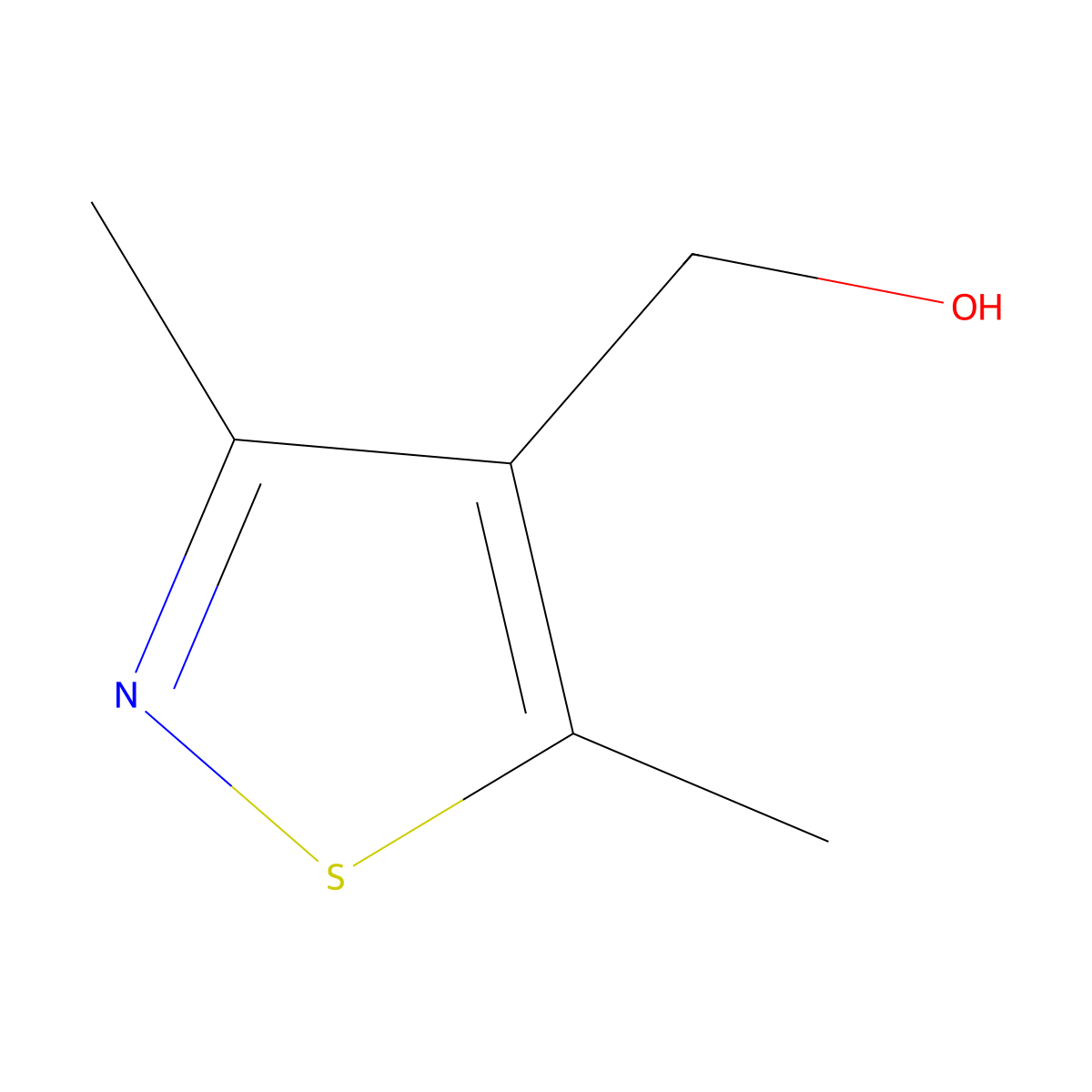 (3,5-Dimethyl-1,2-thiazol-4-yl)methanol molecular structure, CAS 53064-43-0