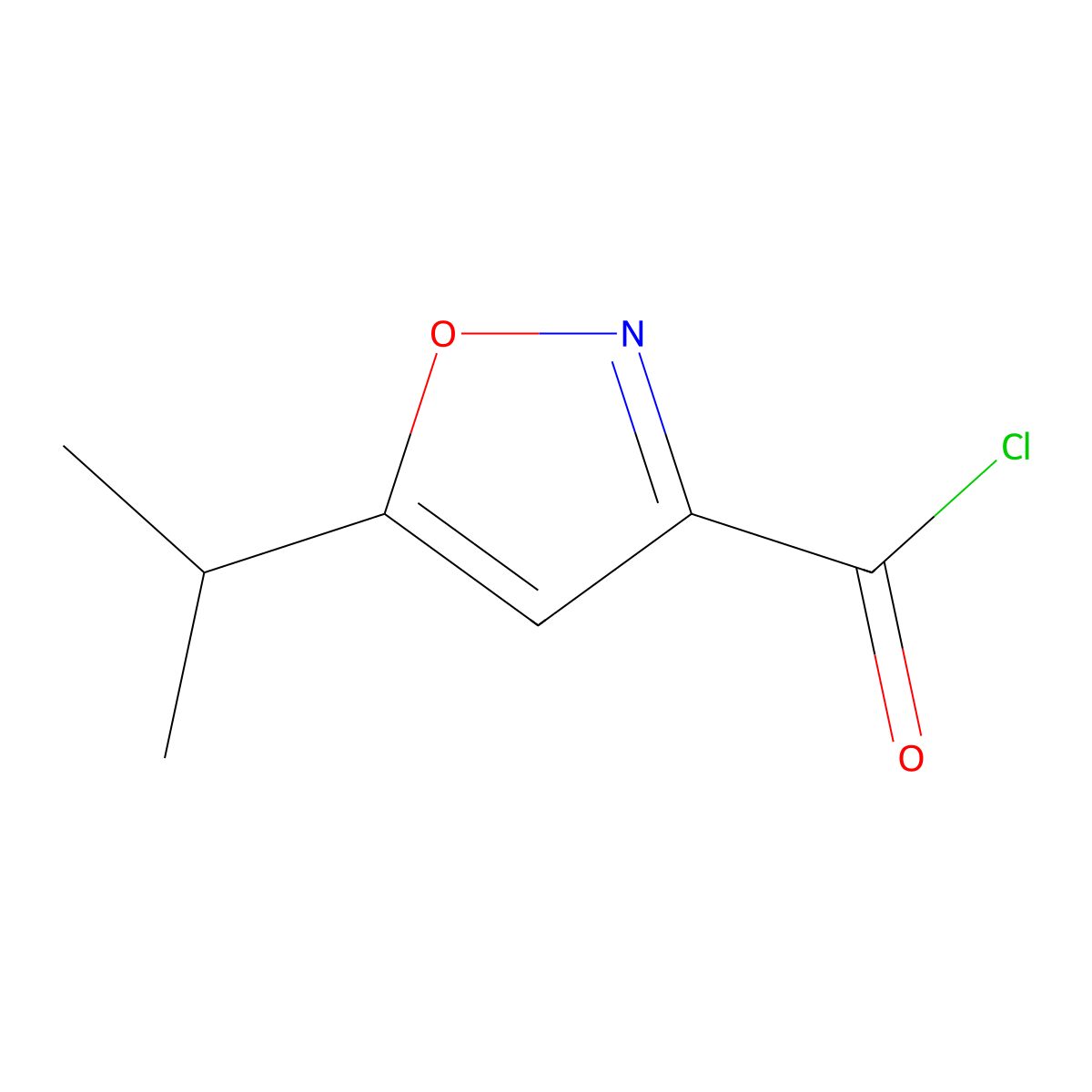 5-Isopropylisoxazole-3-carbonyl chloride molecular structure, CAS 53064-56-5