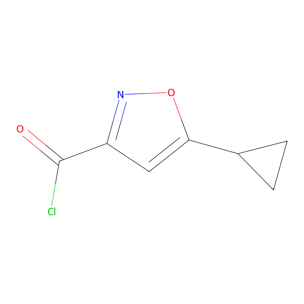 5-Cyclopropylisoxazole-3-carbonyl chloride molecular structure, CAS 53064-58-7