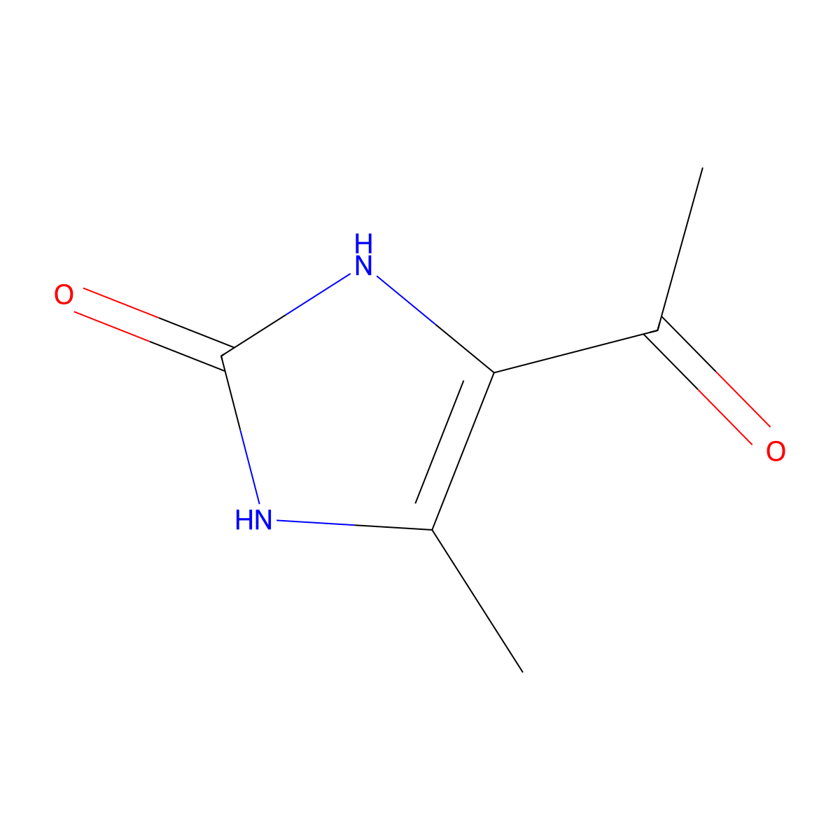 4-Acetyl-5-methyl-1,3-dihydro-2H-imidazol-2-one molecular structure, CAS 53064-61-2