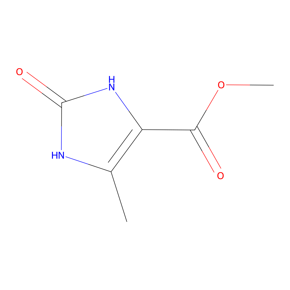methyl 5-methyl-2-oxo-2,3-dihydro-1H-imidazole-4-carboxylate molecular structure, CAS 53064-64-5
