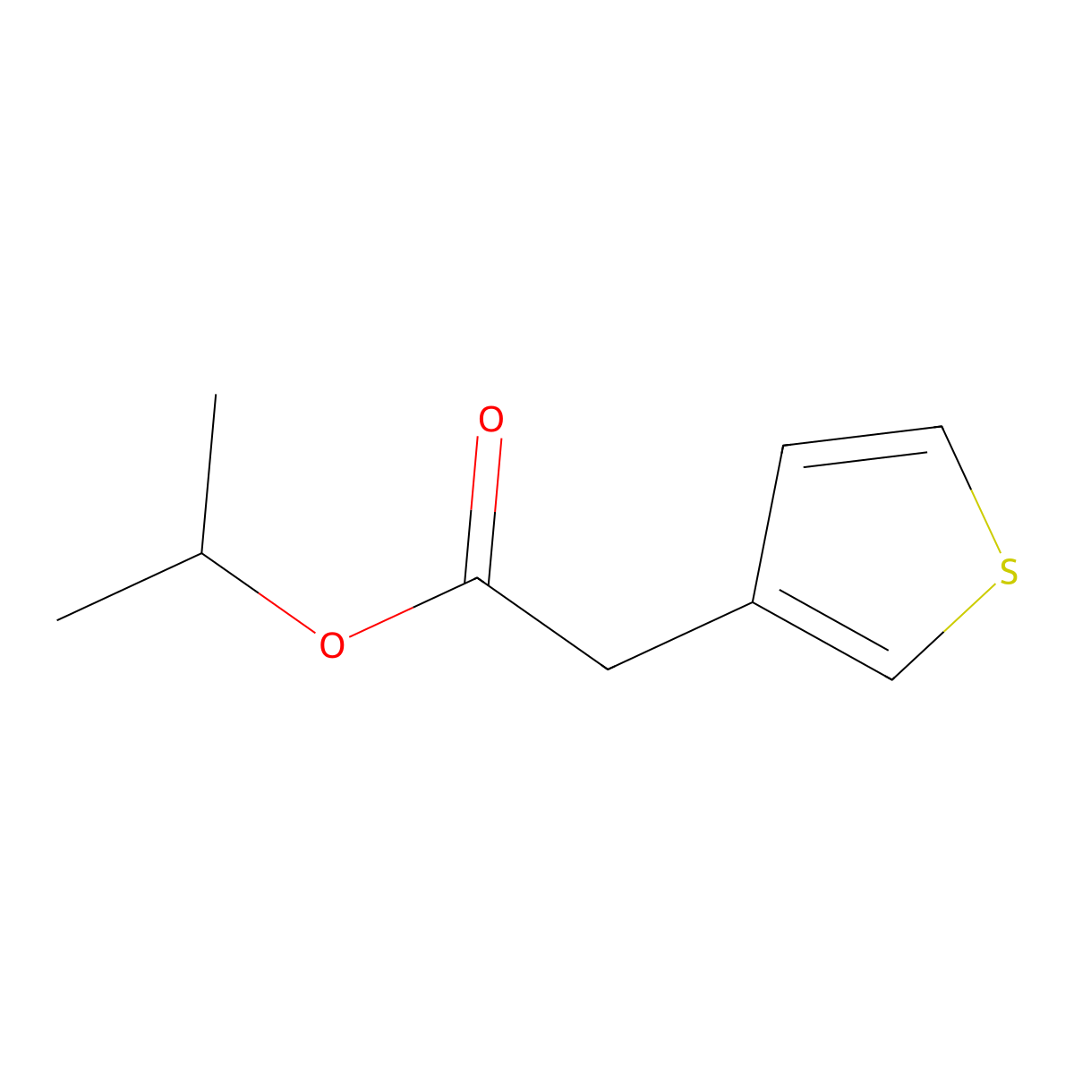 Isopropyl thiophene-3-acetate molecular structure, CAS 53064-74-7