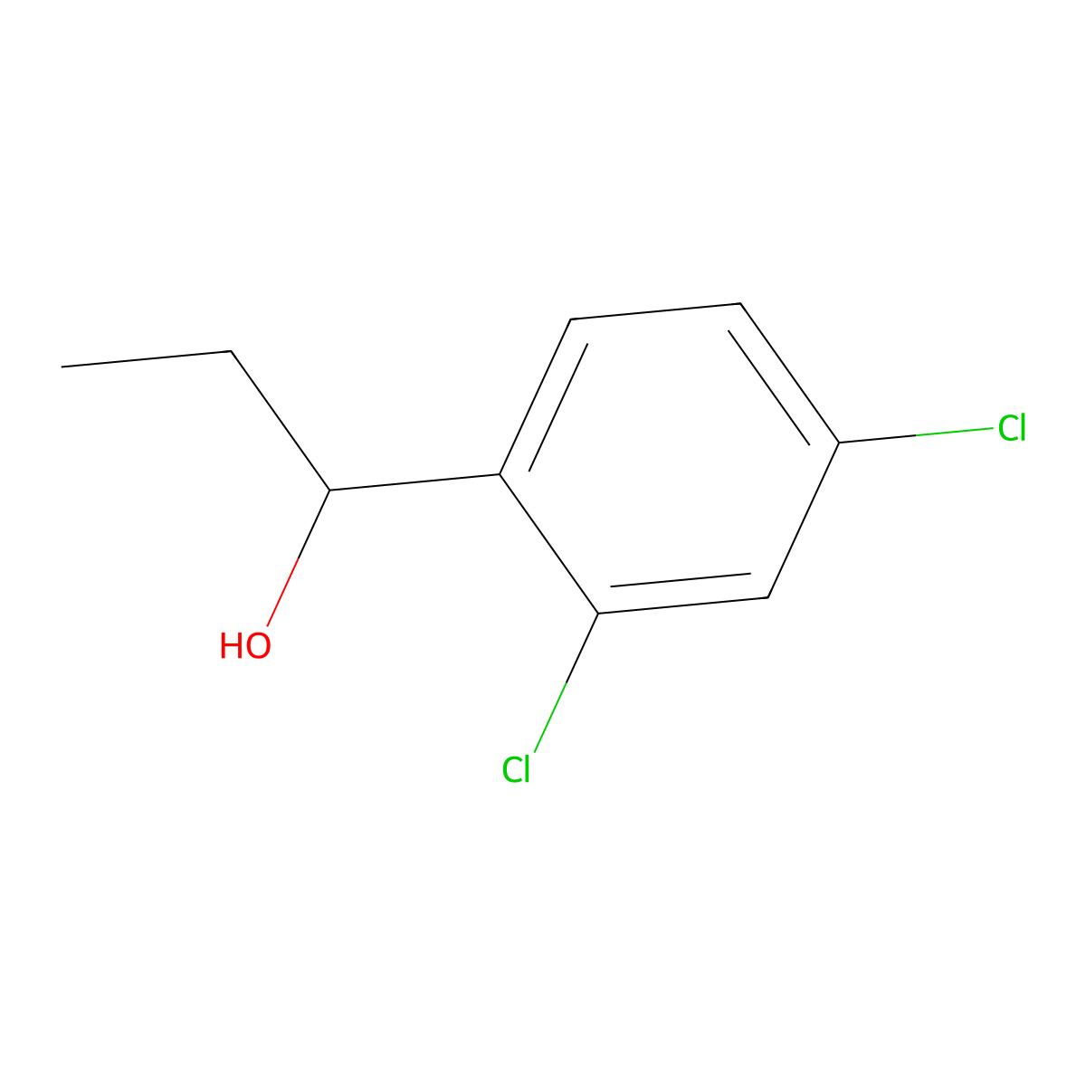 1-(2,4-Dichlorophenyl)propan-1-ol molecular structure, CAS 53066-02-7