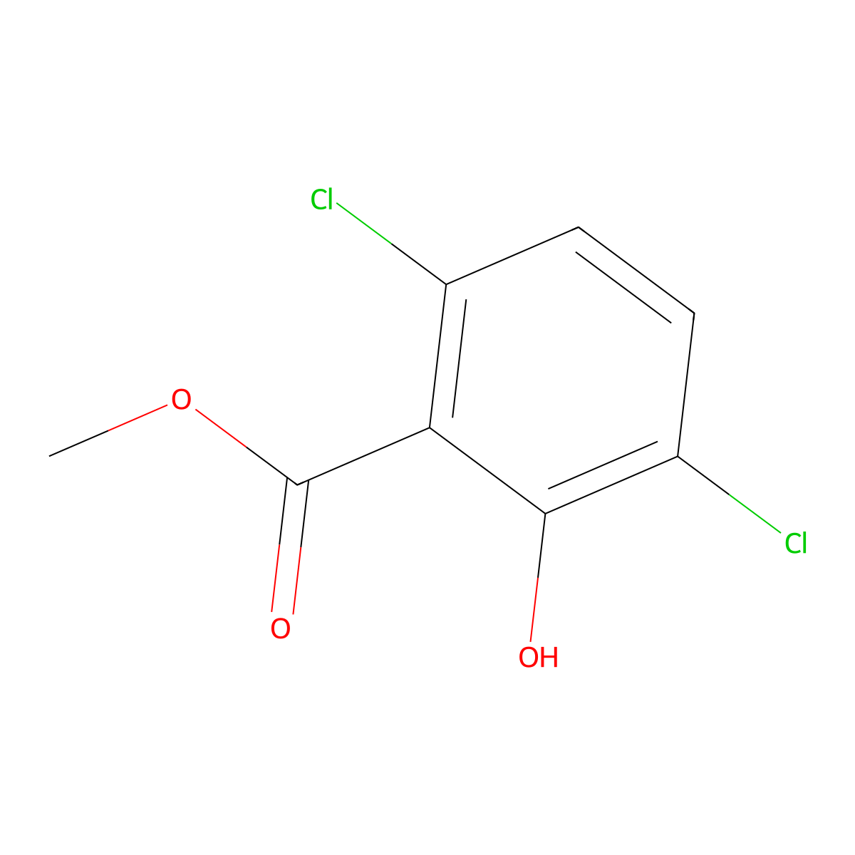 Methyl 3,6-dichloro-2-hydroxybenzoate molecular structure, CAS 53066-25-4