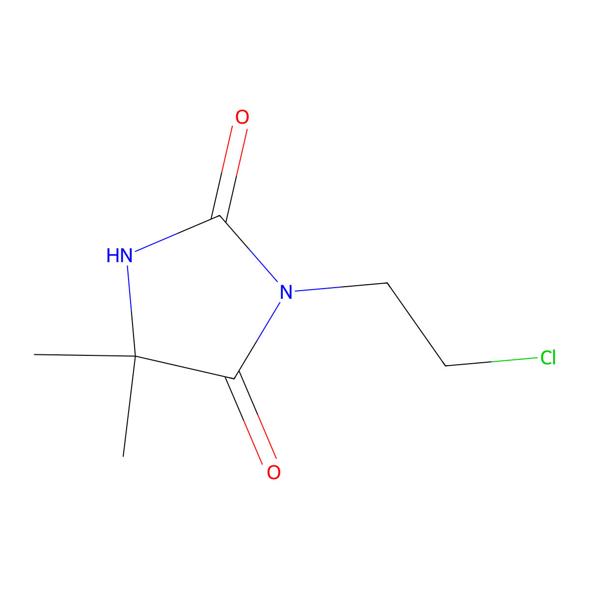 3-(2-Chloroethyl)-5,5-dimethylimidazolidine-2,4-dione molecular structure, CAS 53066-53-8
