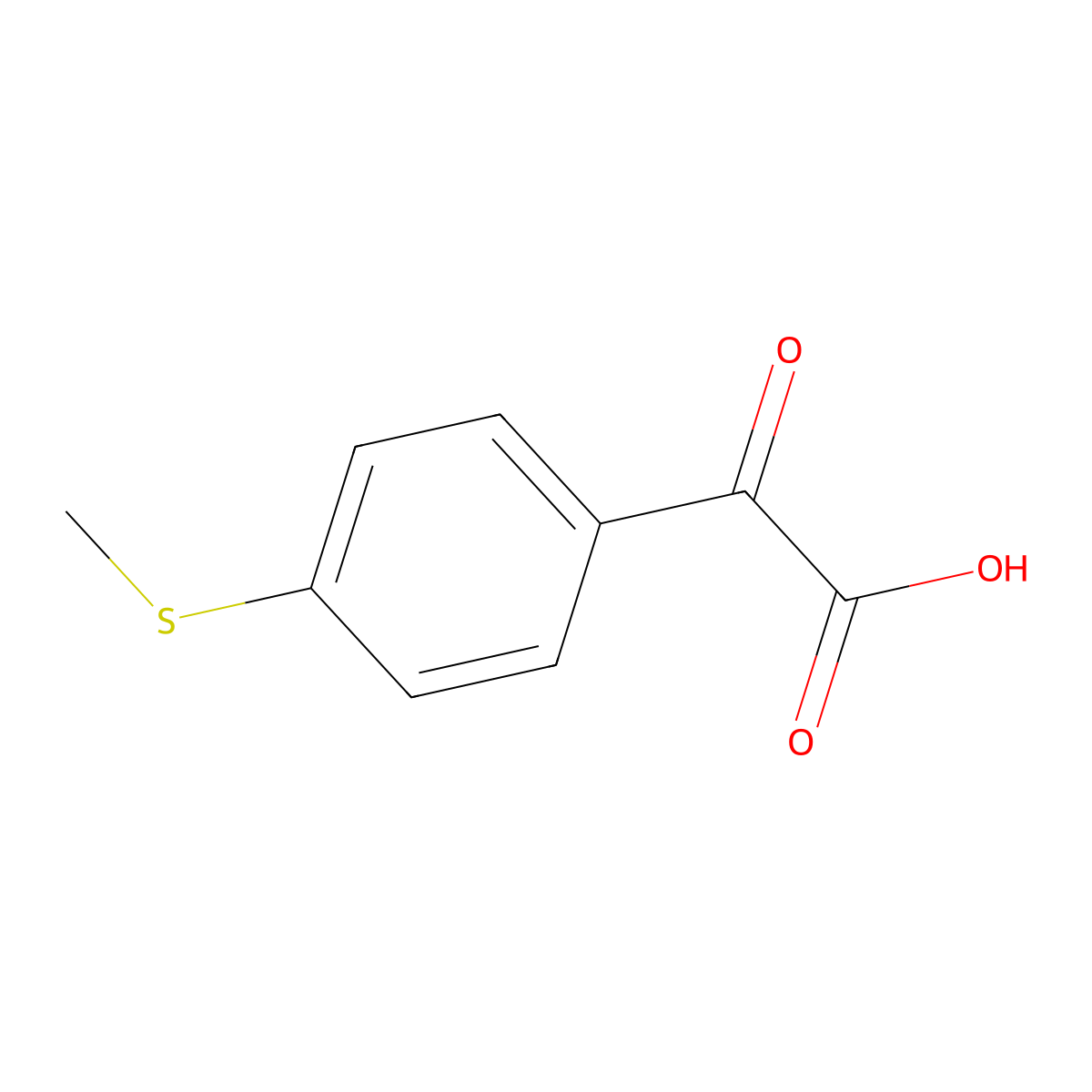 [4-(Methylthio)phenyl]glyoxylic acid molecular structure, CAS 53066-99-2