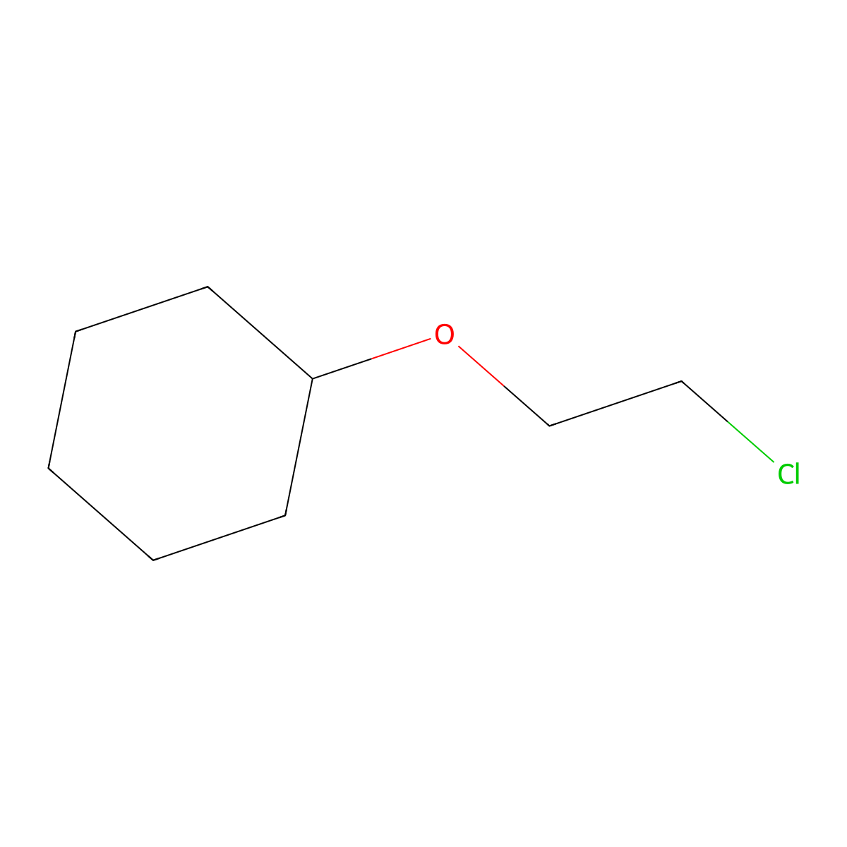 (2-Chloroethoxy)cyclohexane molecular structure, CAS 53067-04-2