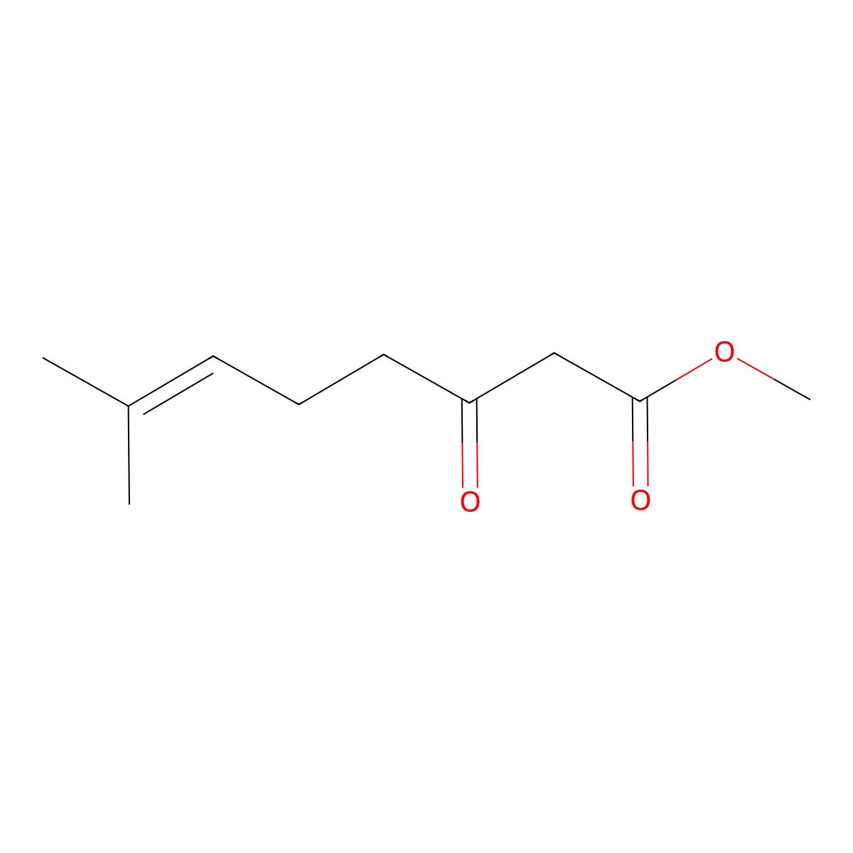 6-Octenoic acid, 7-methyl-3-oxo-, methyl ester molecular structure, CAS 53067-23-5