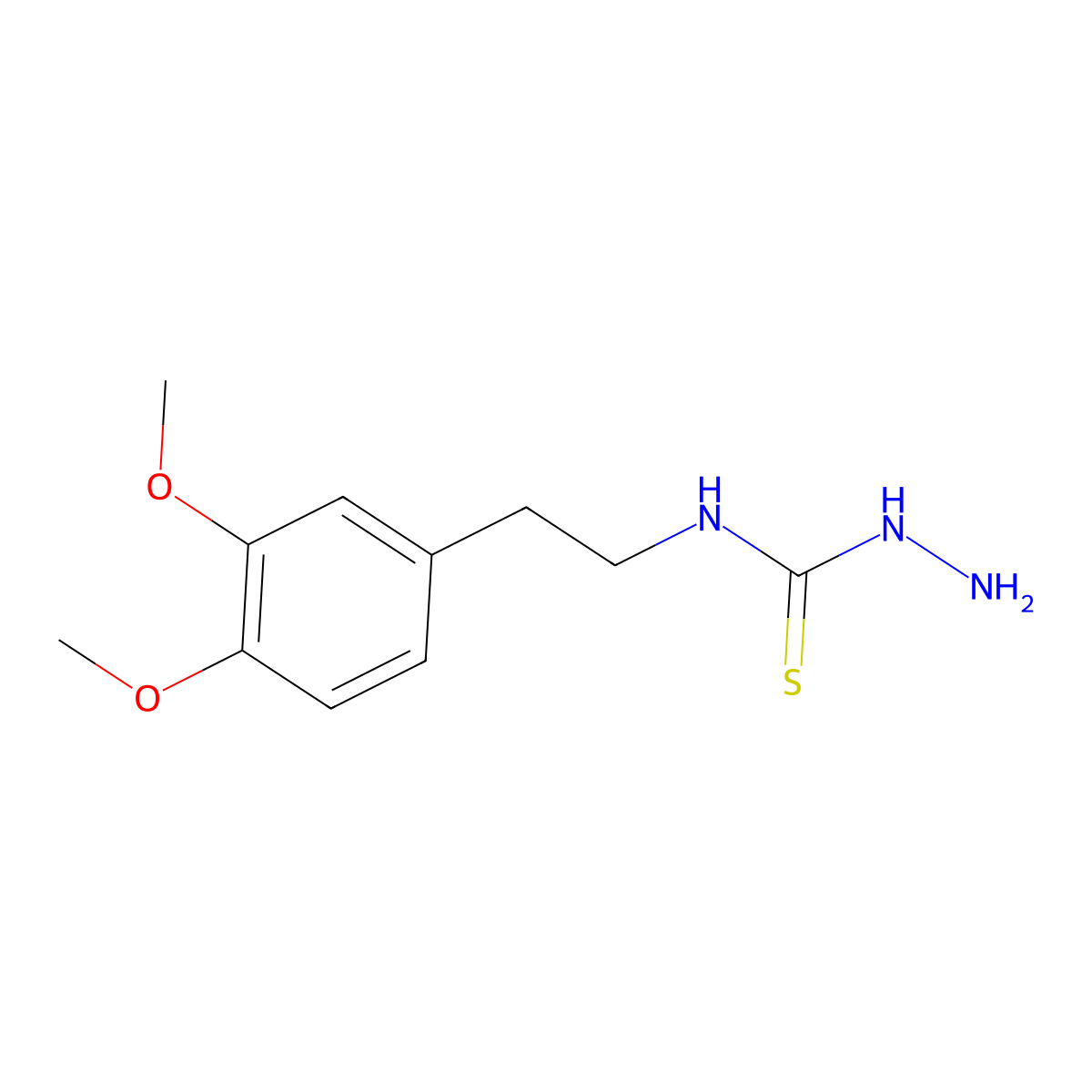 4-(3,4-Dimethoxyphenethyl)-3-thiosemicarbazide molecular structure, CAS 53068-24-9