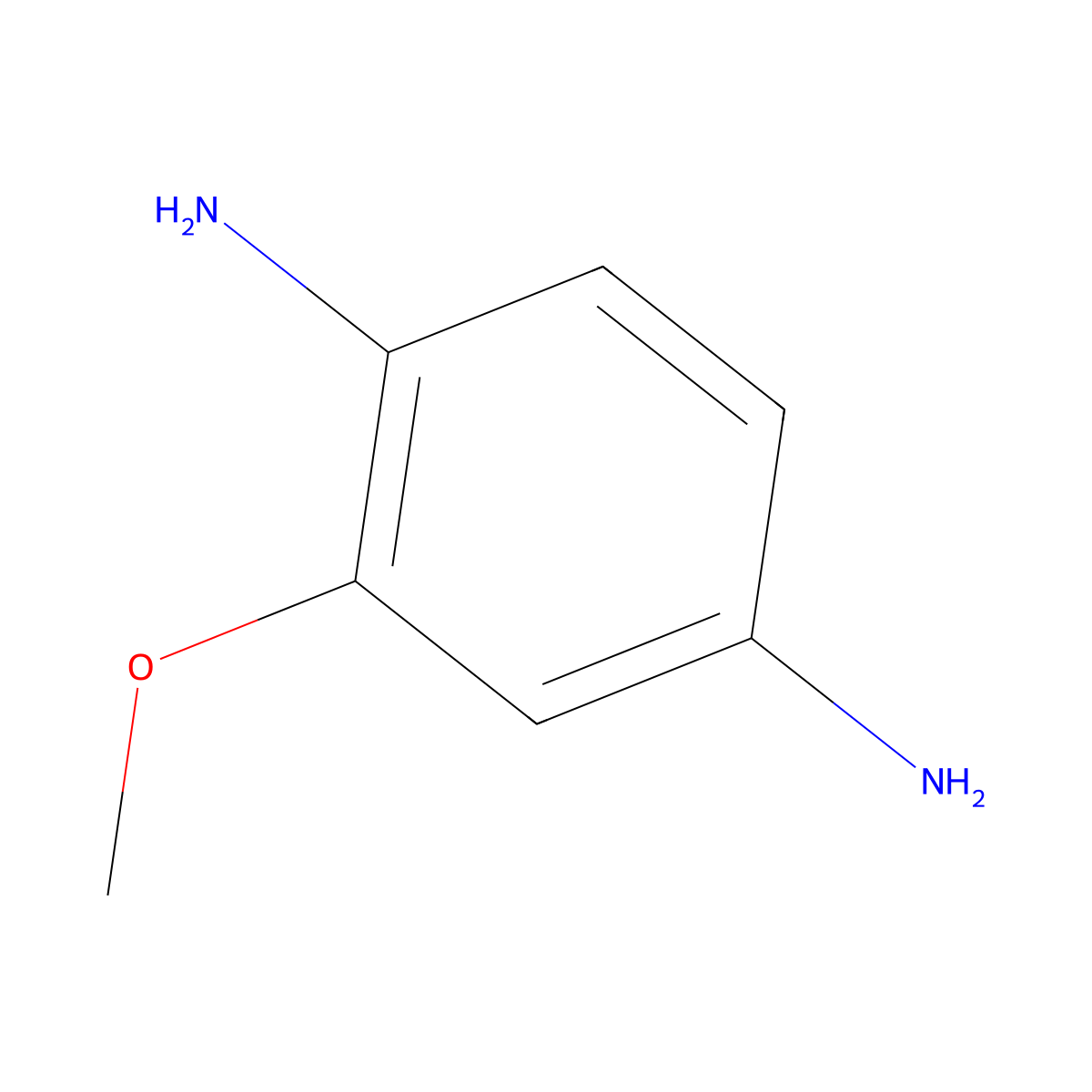 2,5-Diaminoanisole molecular structure, CAS 5307-02-8