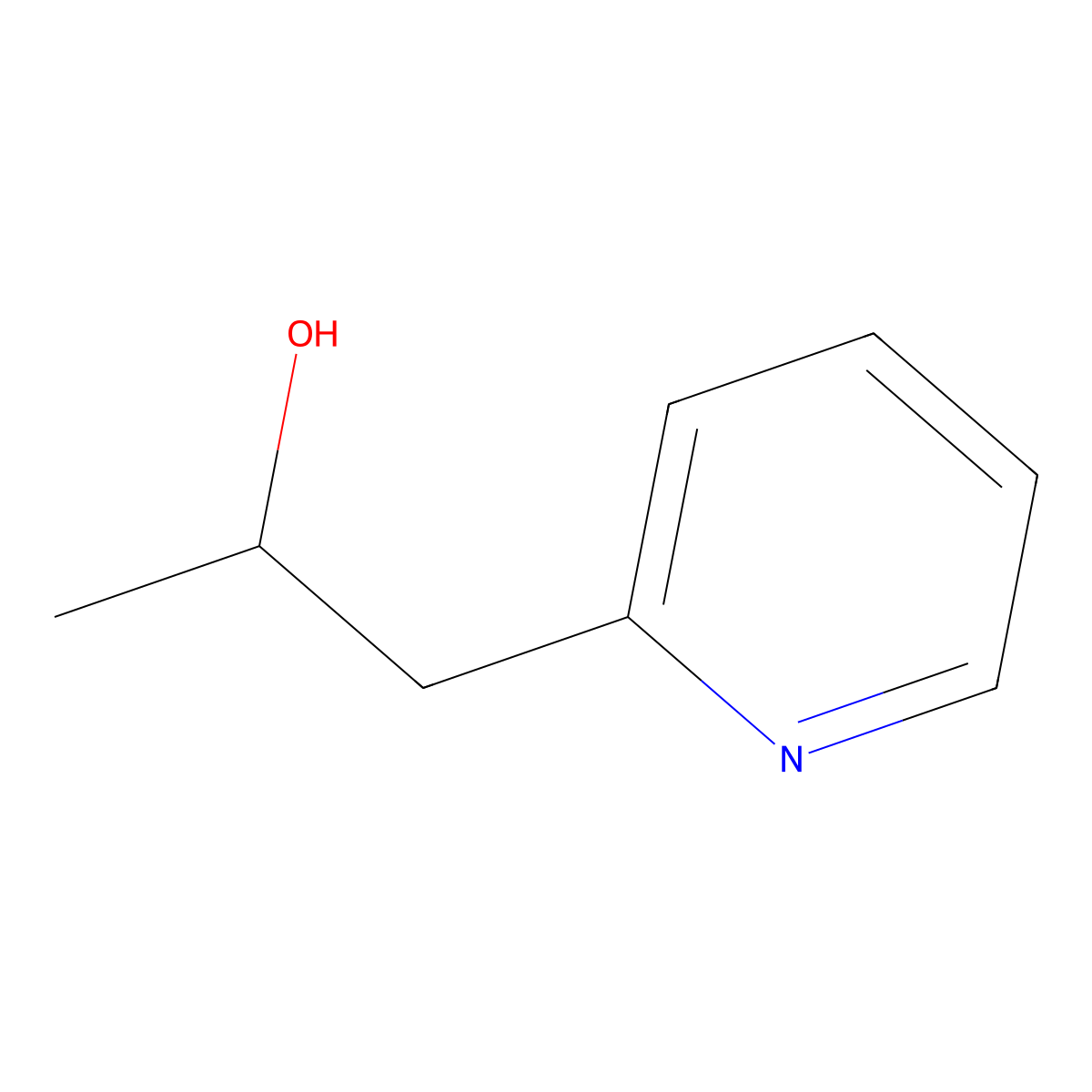 alpha-Methyl-2-pyridineethanol molecular structure, CAS 5307-19-7