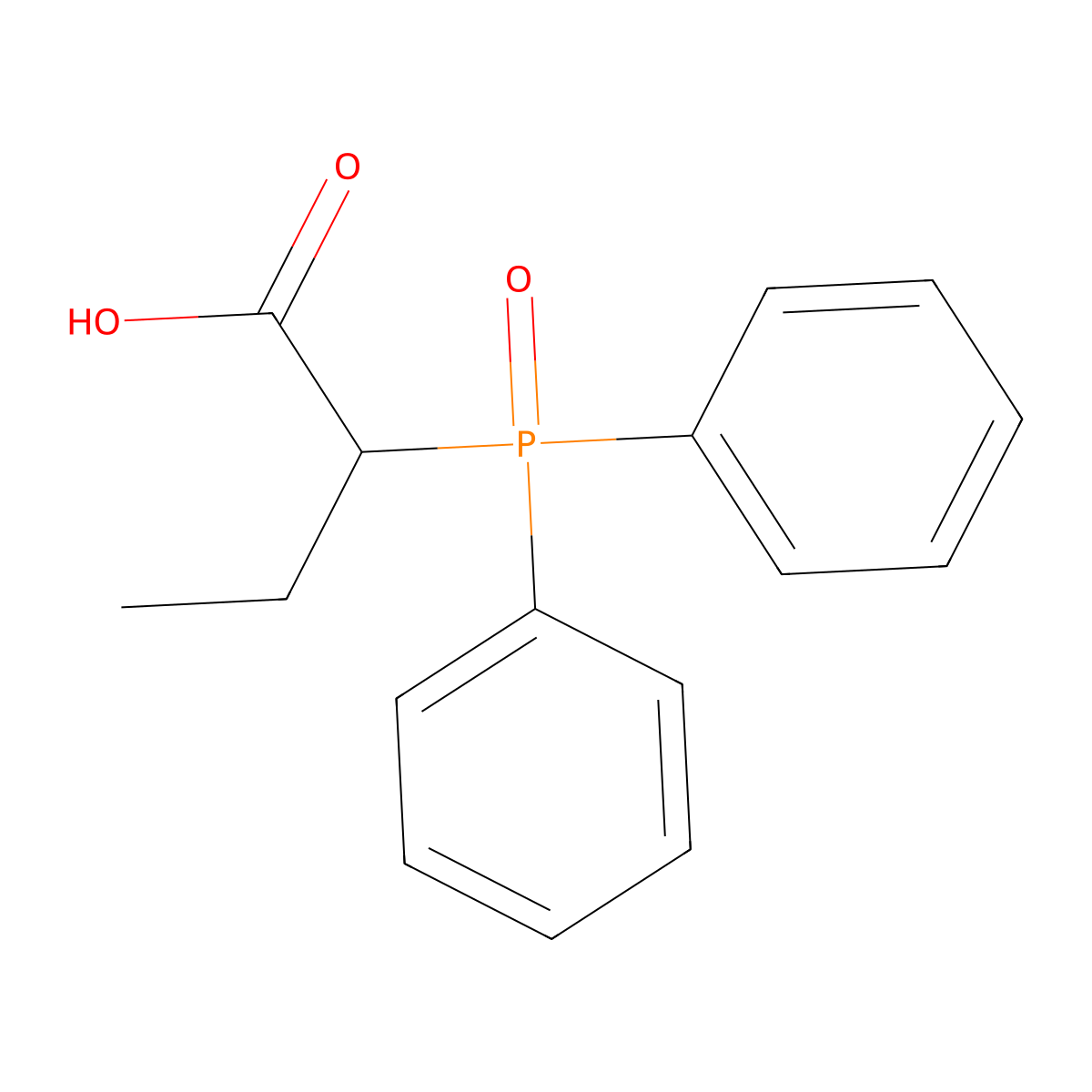 2-Diphenylphosphorylbutanoic acid molecular structure, CAS 5307-50-6