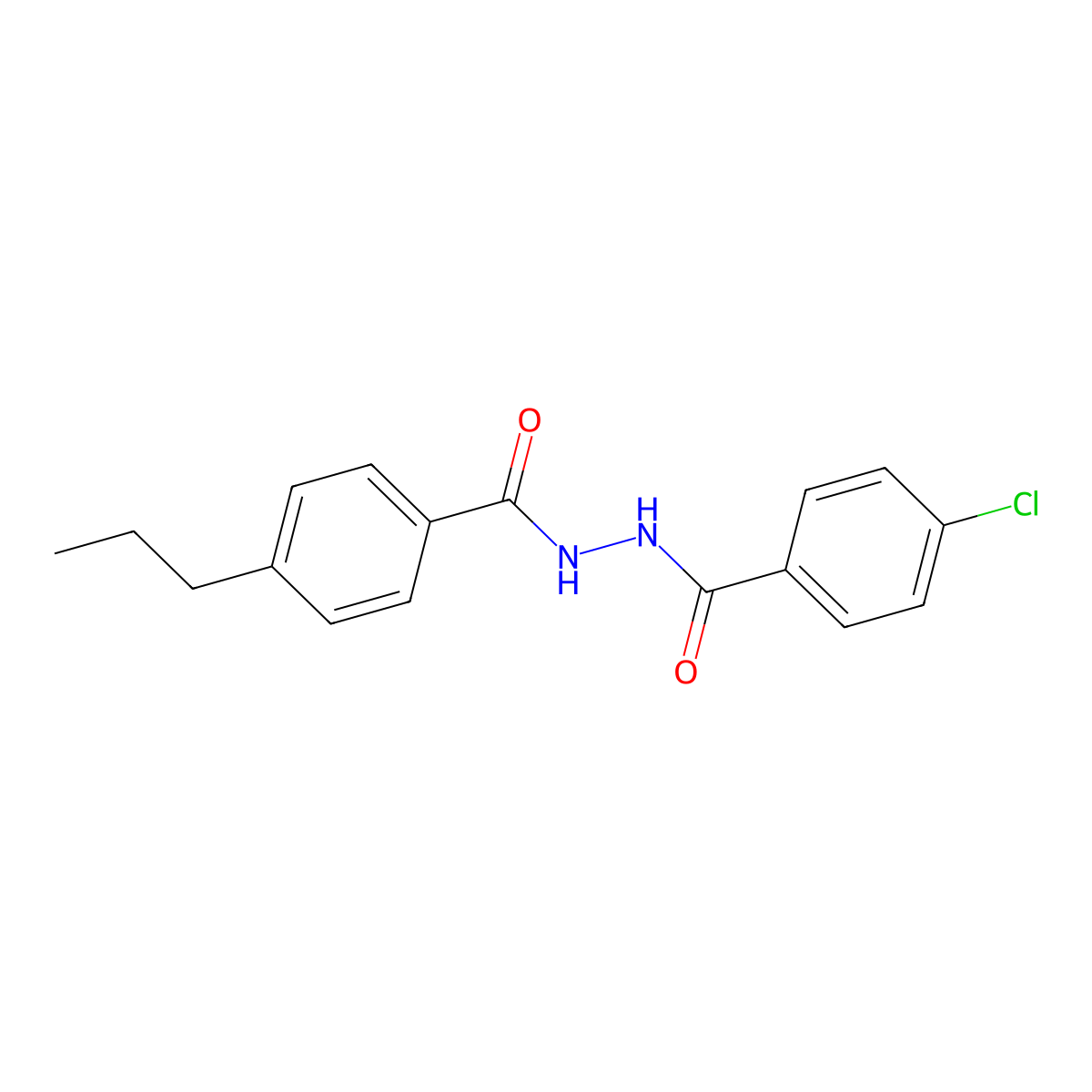 4-chloro-N'-(4-propylbenzoyl)benzohydrazide molecular structure, CAS 5307-74-4