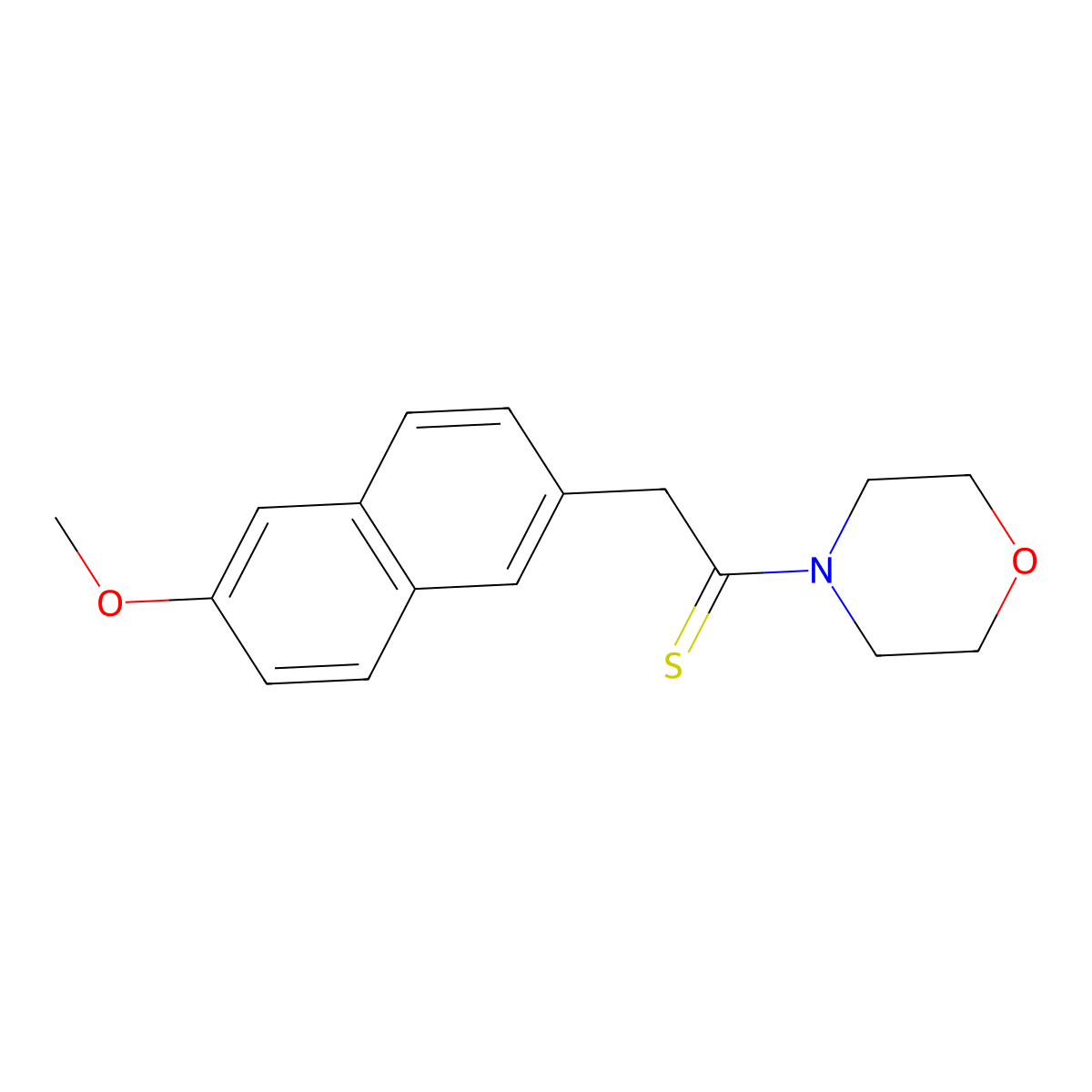 4-(2-(6-Methoxy-2-naphthyl)-1-thioxoethyl)morpholine molecular structure, CAS 53077-21-7