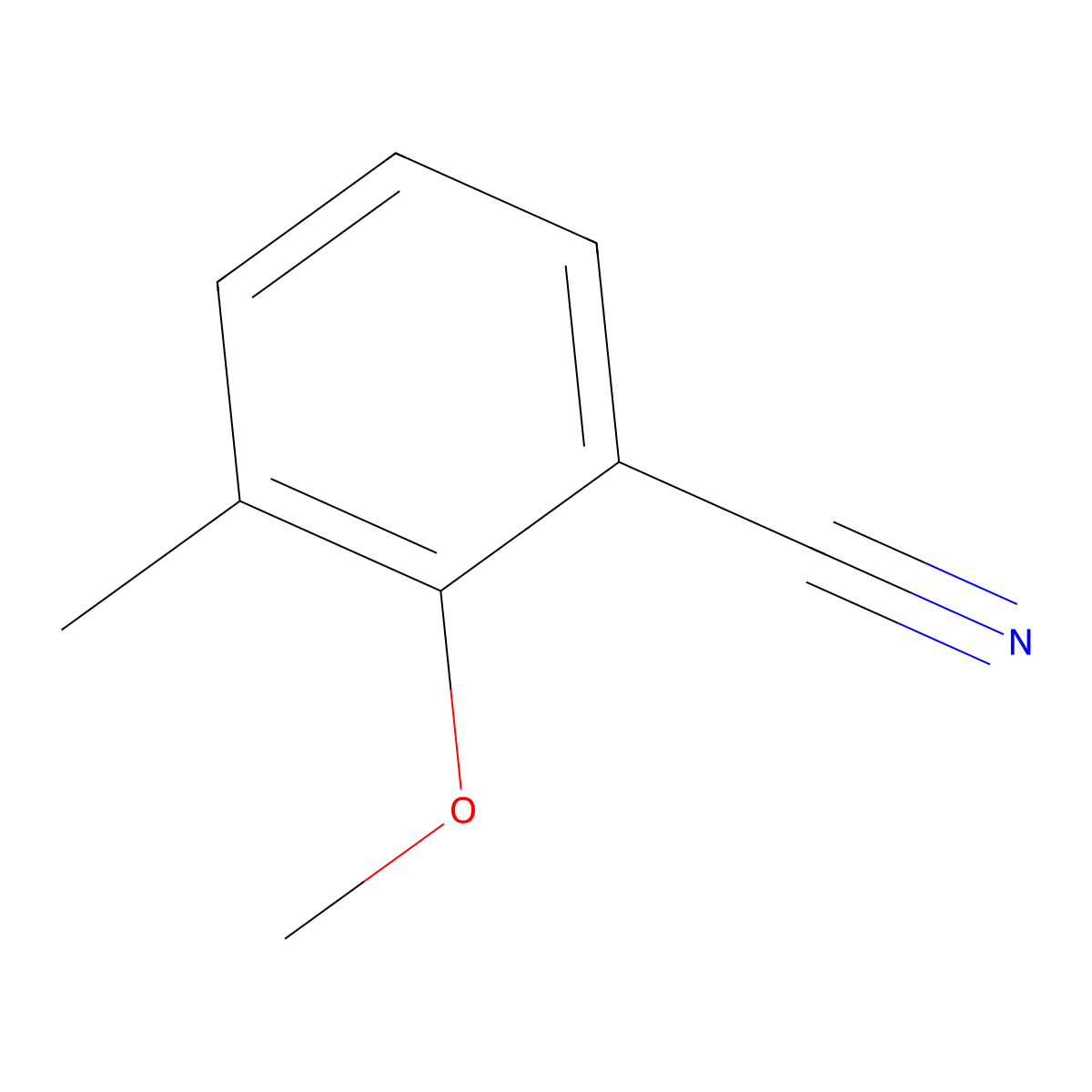 2-Methoxy-3-methylbenzonitrile molecular structure, CAS 53078-68-5