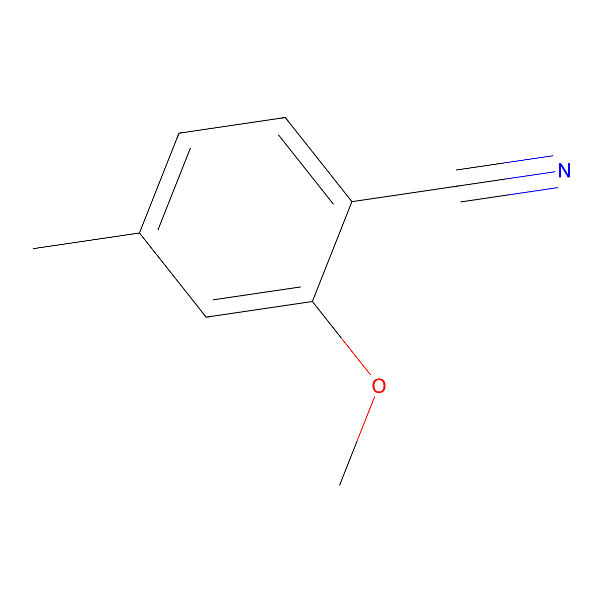2-Methoxy-4-methylbenzonitrile molecular structure, CAS 53078-69-6