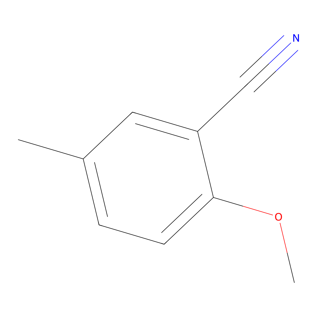 2-Methoxy-5-methylbenzonitrile molecular structure, CAS 53078-70-9