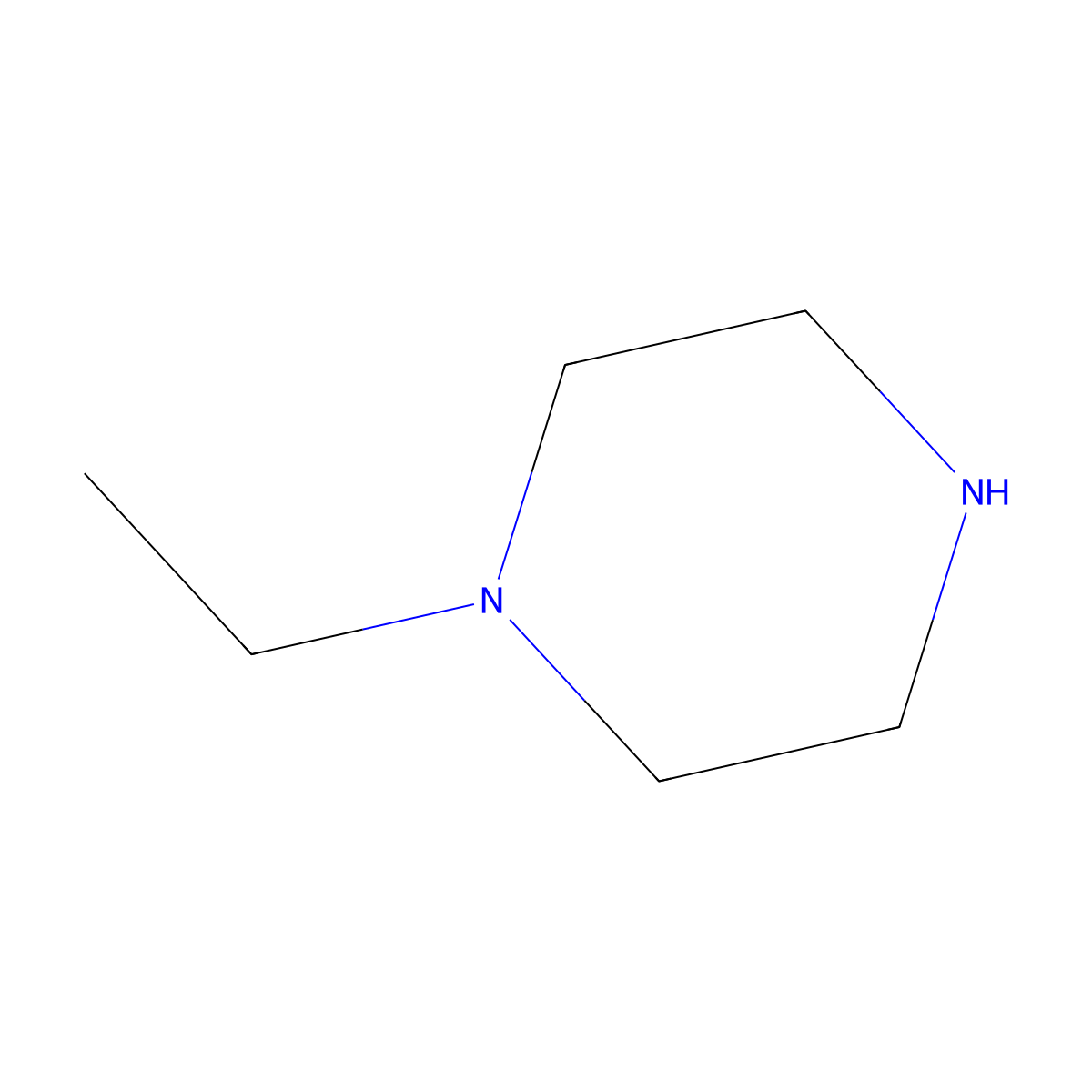1-Ethylpiperazine molecular structure, CAS 5308-25-8