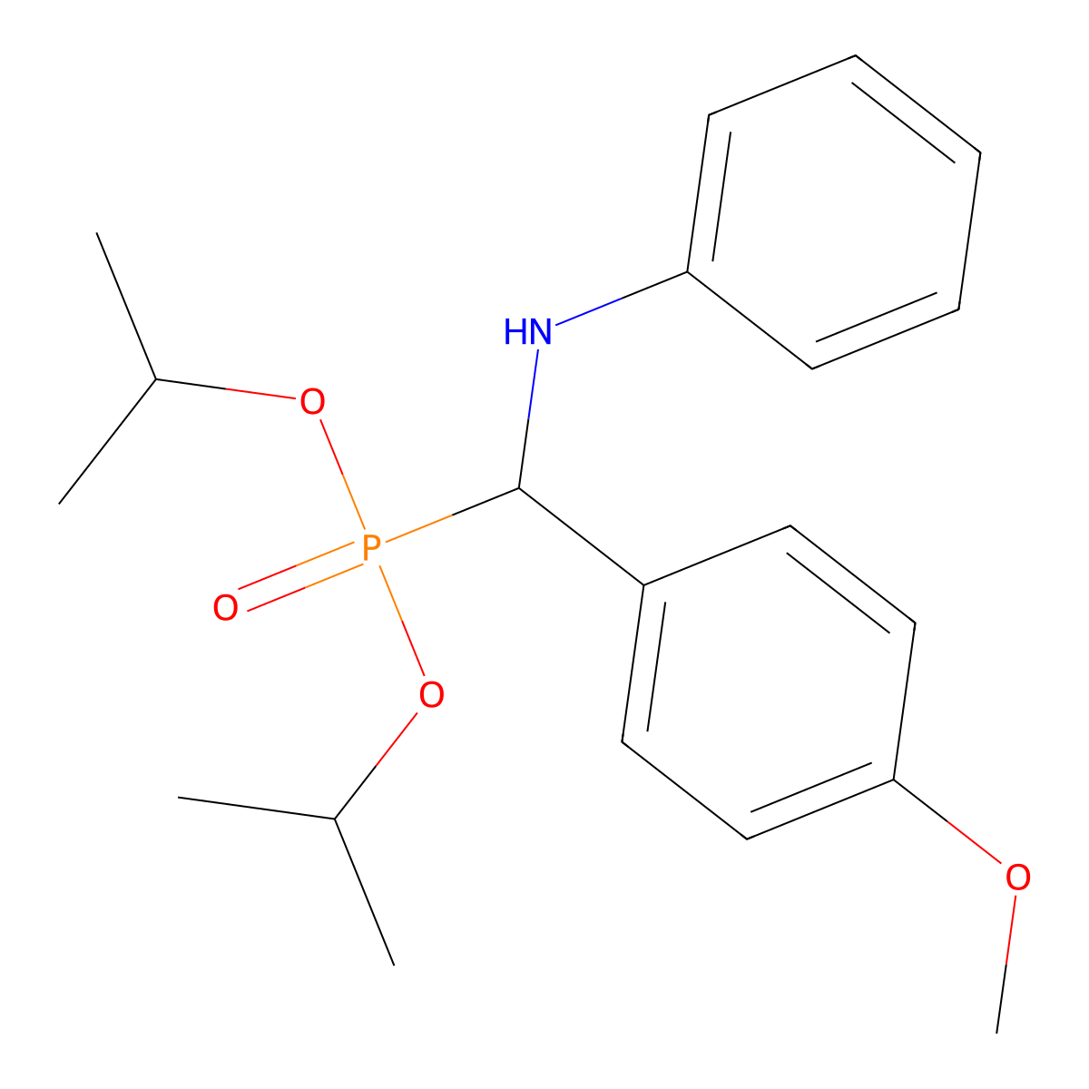 Dipropan-2-yl [anilino(4-methoxyphenyl)methyl]phosphonate molecular structure, CAS 5308-60-1