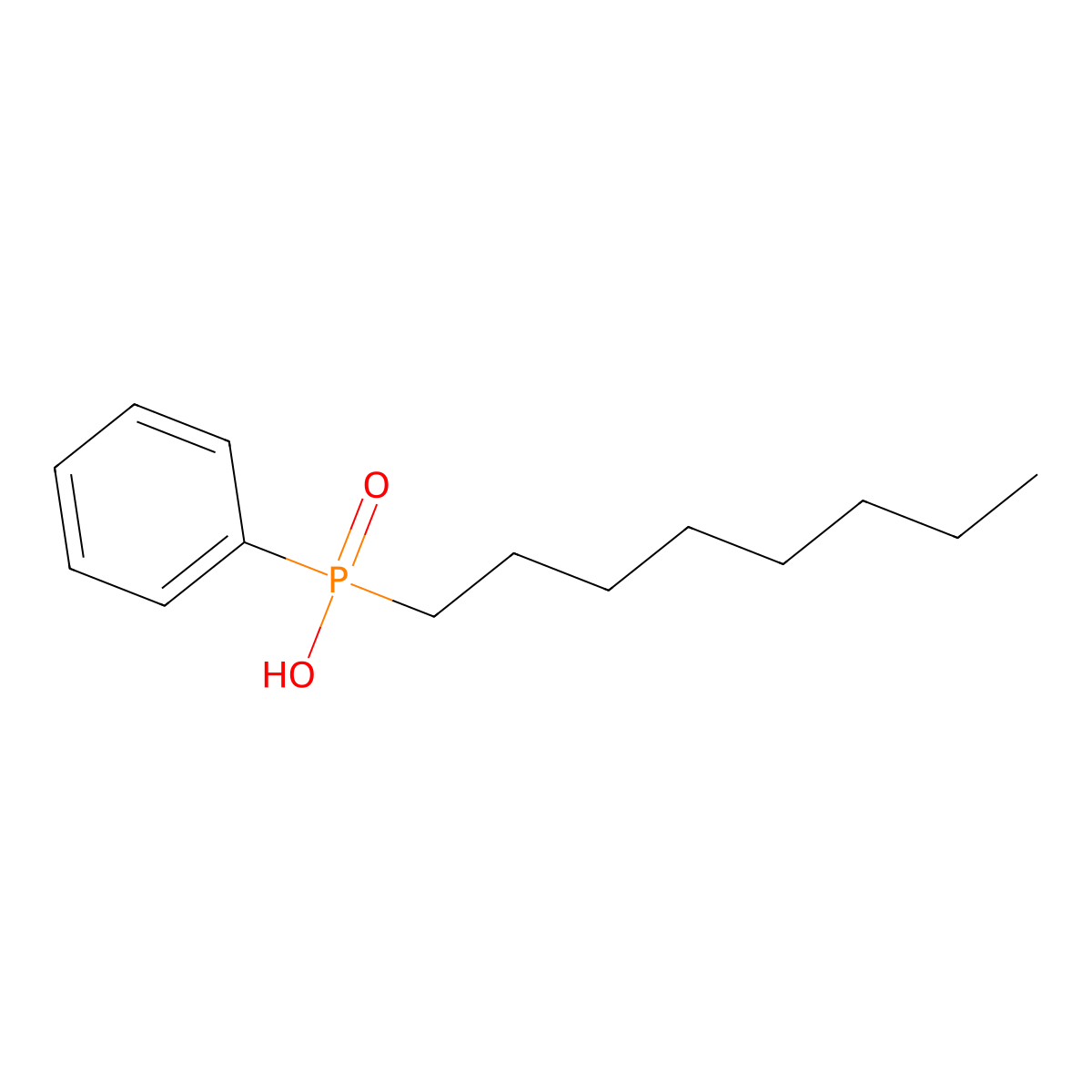 Octyl(phenyl)phosphinic acid molecular structure, CAS 5308-96-3