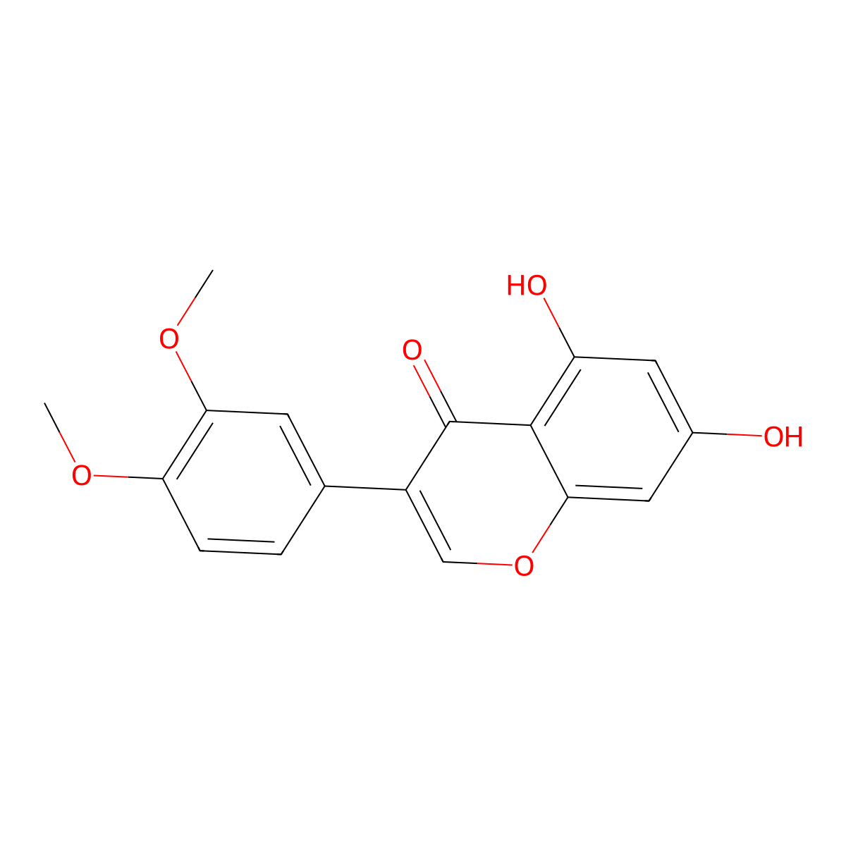 5,7-Dihydroxy-3',4'-dimethoxyisoflavone molecular structure, CAS 53084-11-0
