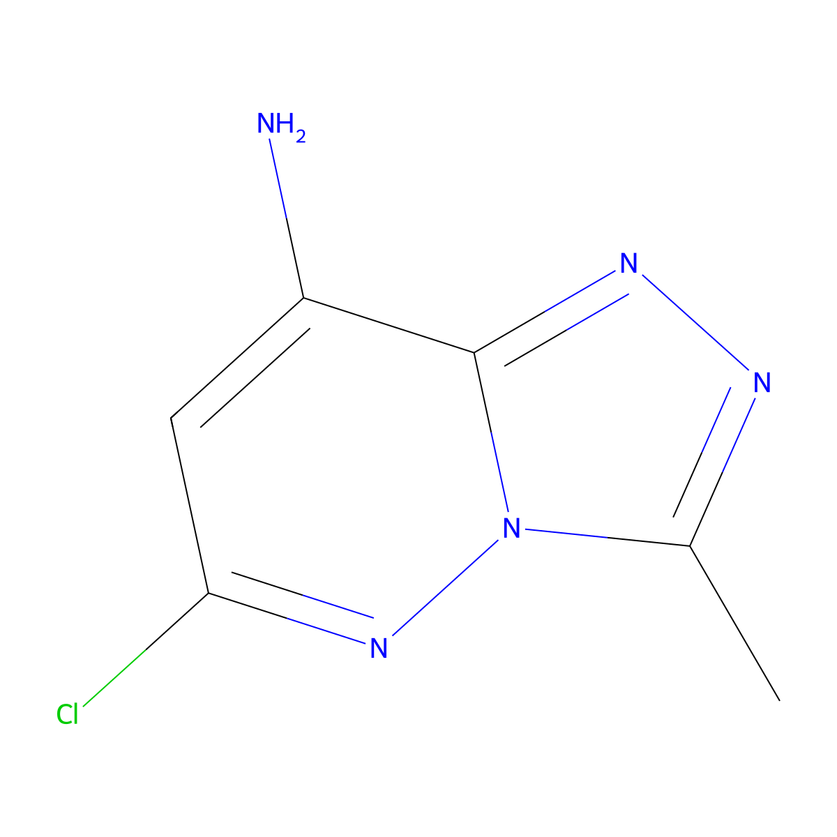 6-Chloro-3-methyl-[1,2,4]triazolo[4,3-b]pyridazin-8-amine molecular structure, CAS 53085-52-2