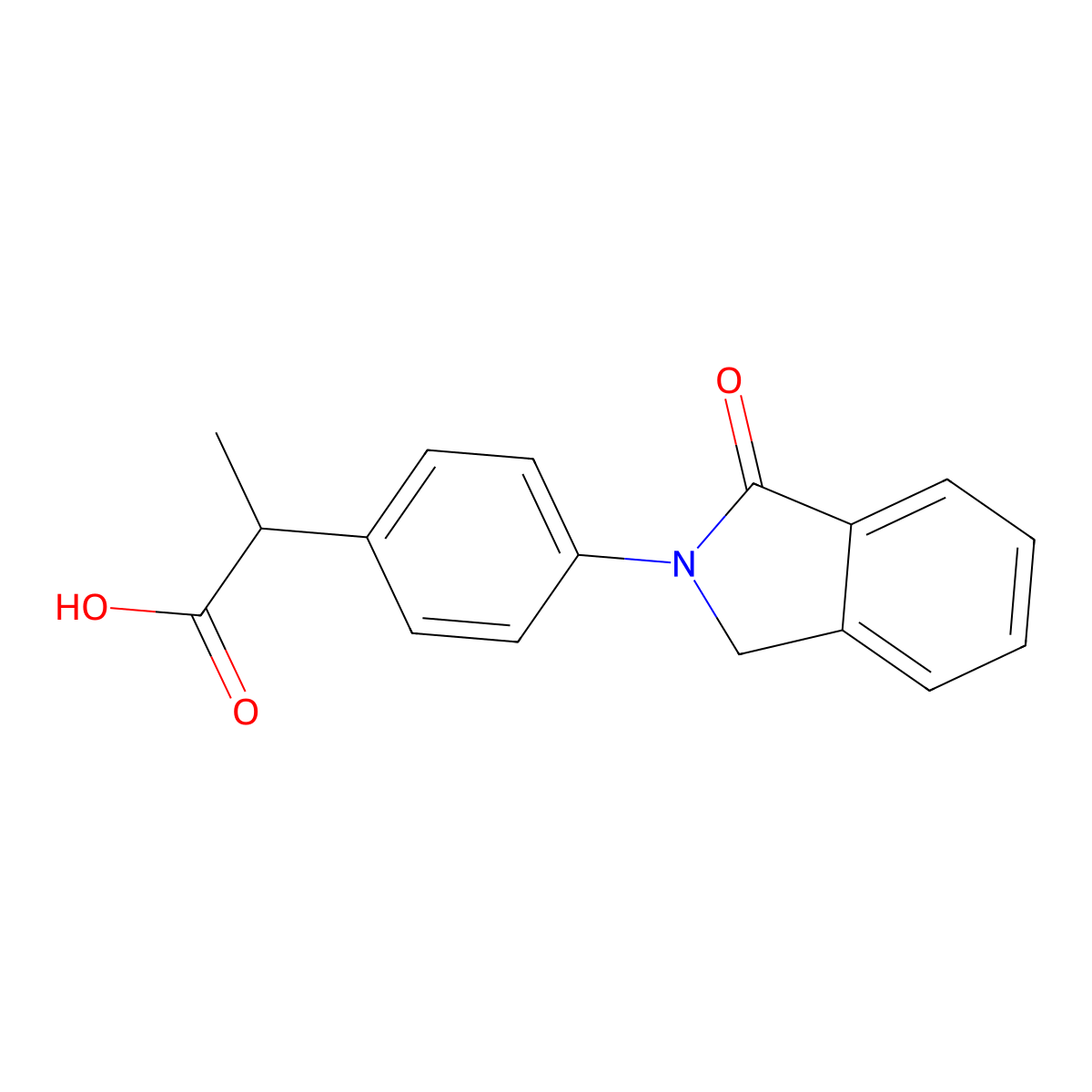(-)-Indoprofen molecular structure, CAS 53086-14-9