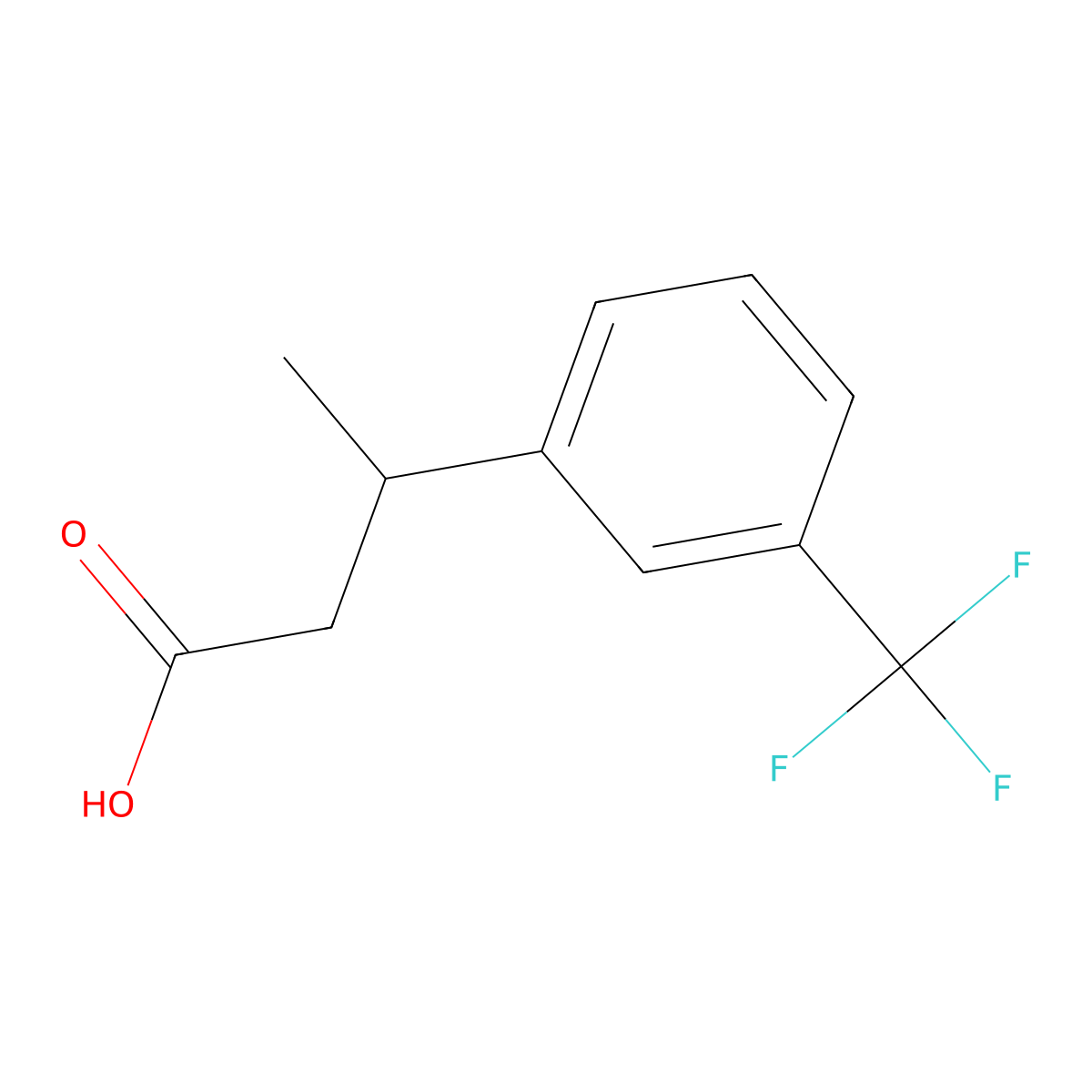 3-[3-(Trifluoromethyl)phenyl]butanoic acid molecular structure, CAS 53086-44-5