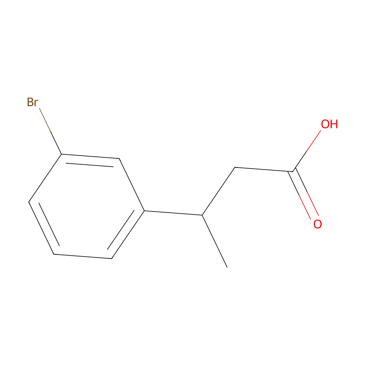3-(3-Bromophenyl)butanoic acid molecular structure, CAS 53086-45-6