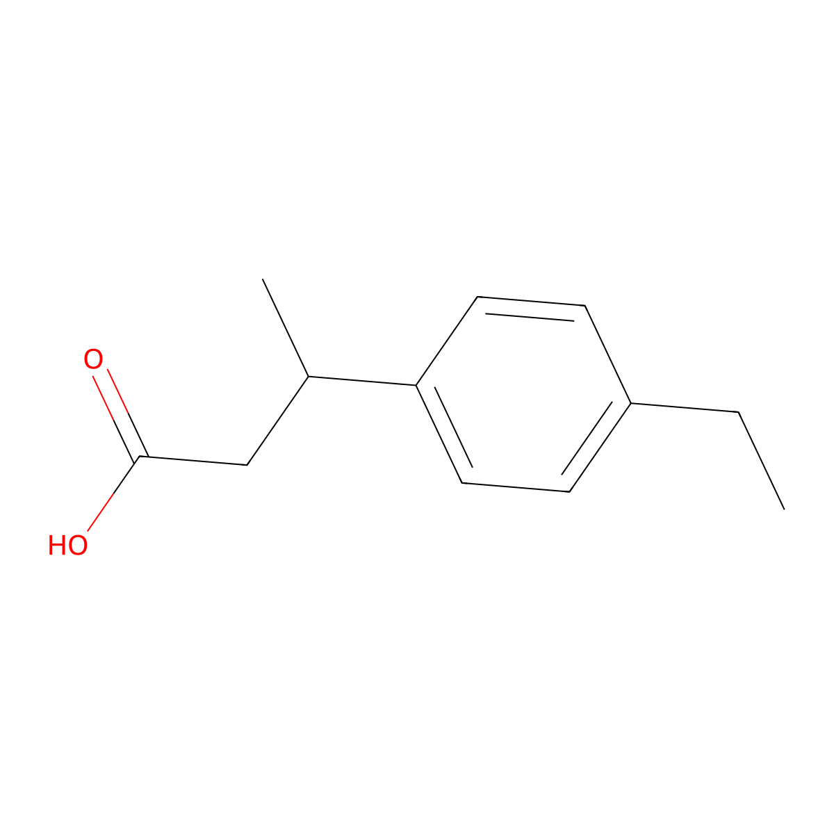 3-(4-Ethylphenyl)butanoic acid molecular structure, CAS 53086-49-0