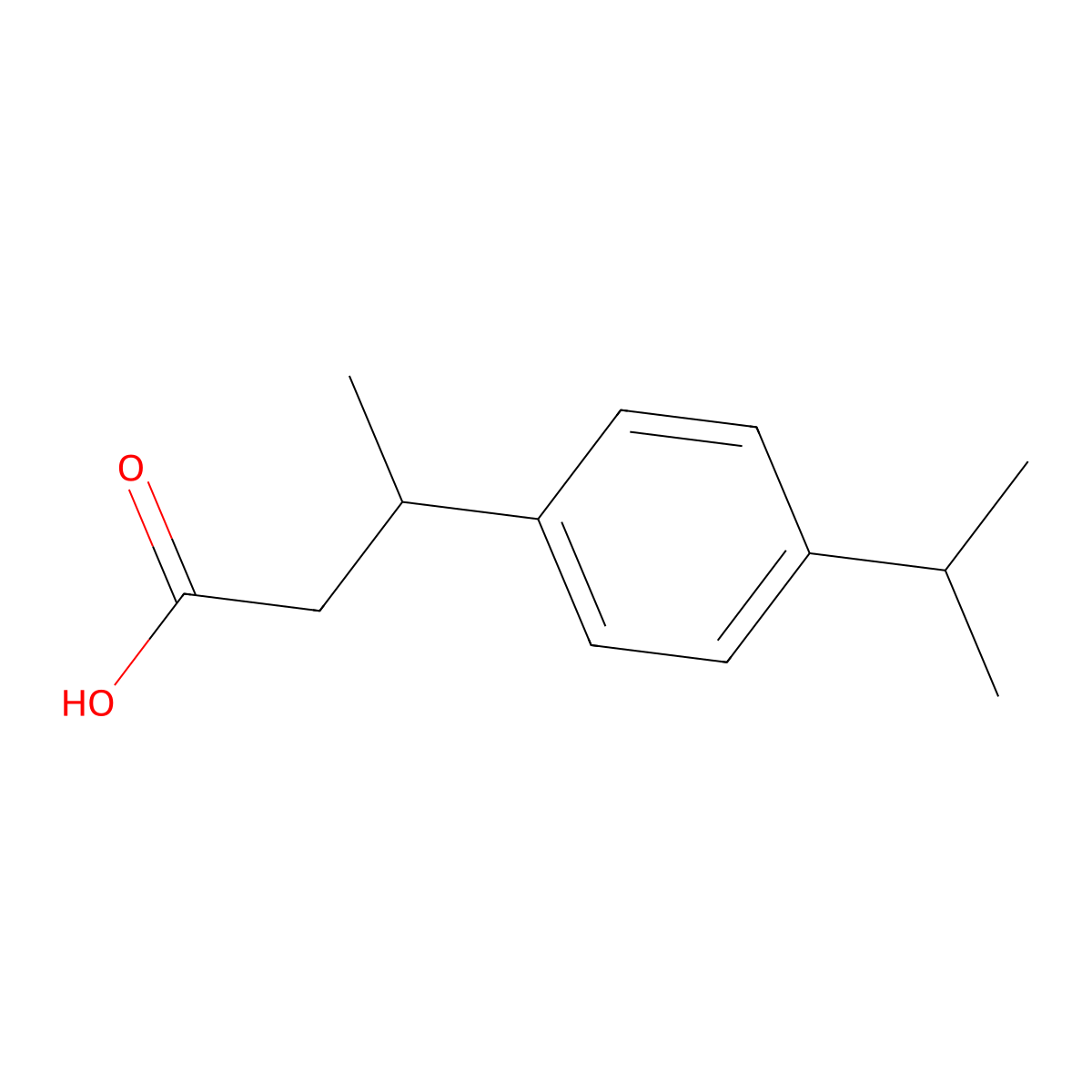 3-[4-(Propan-2-yl)phenyl]butanoic acid molecular structure, CAS 53086-50-3