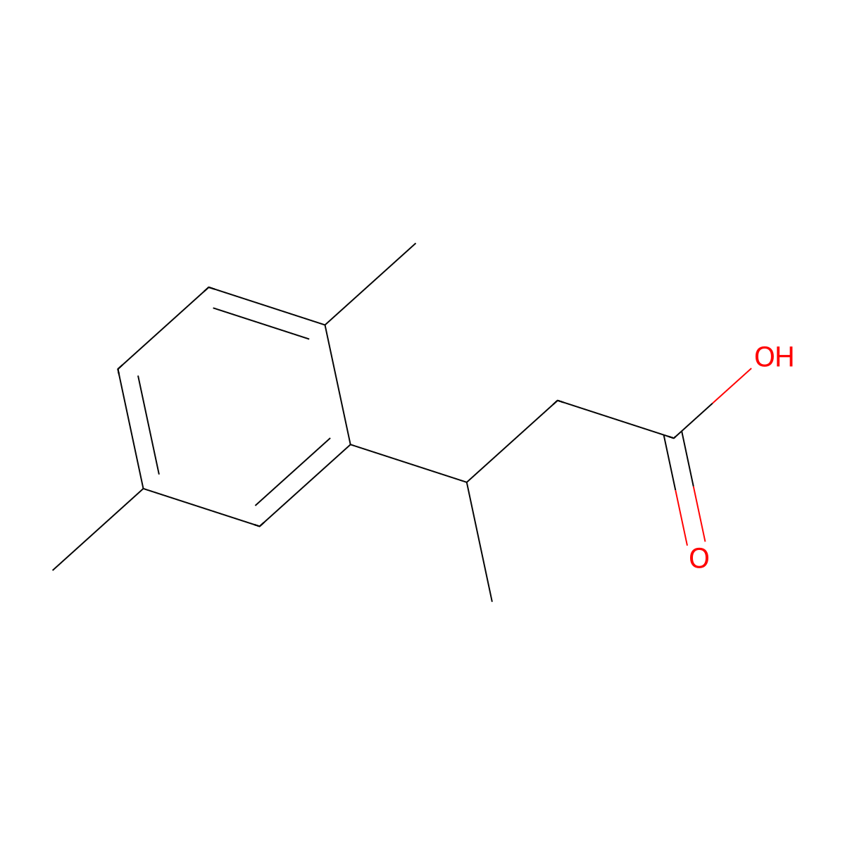 3-(2,5-dimethylphenyl)butanoic Acid molecular structure, CAS 53086-51-4