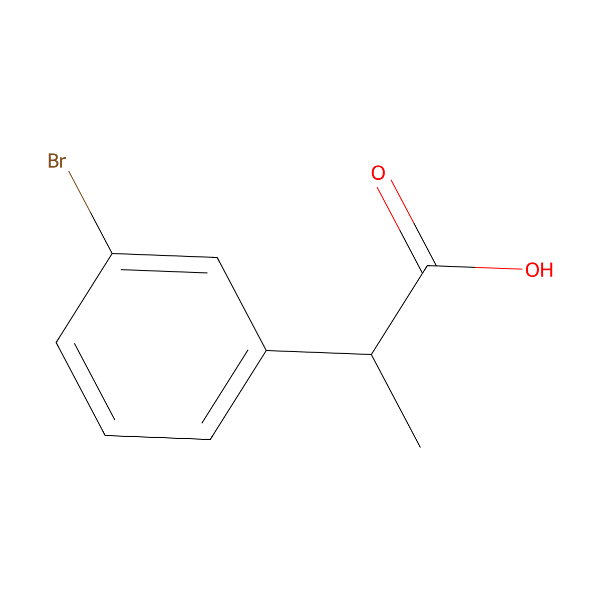 2-(3-Bromophenyl)propanoic acid molecular structure, CAS 53086-52-5