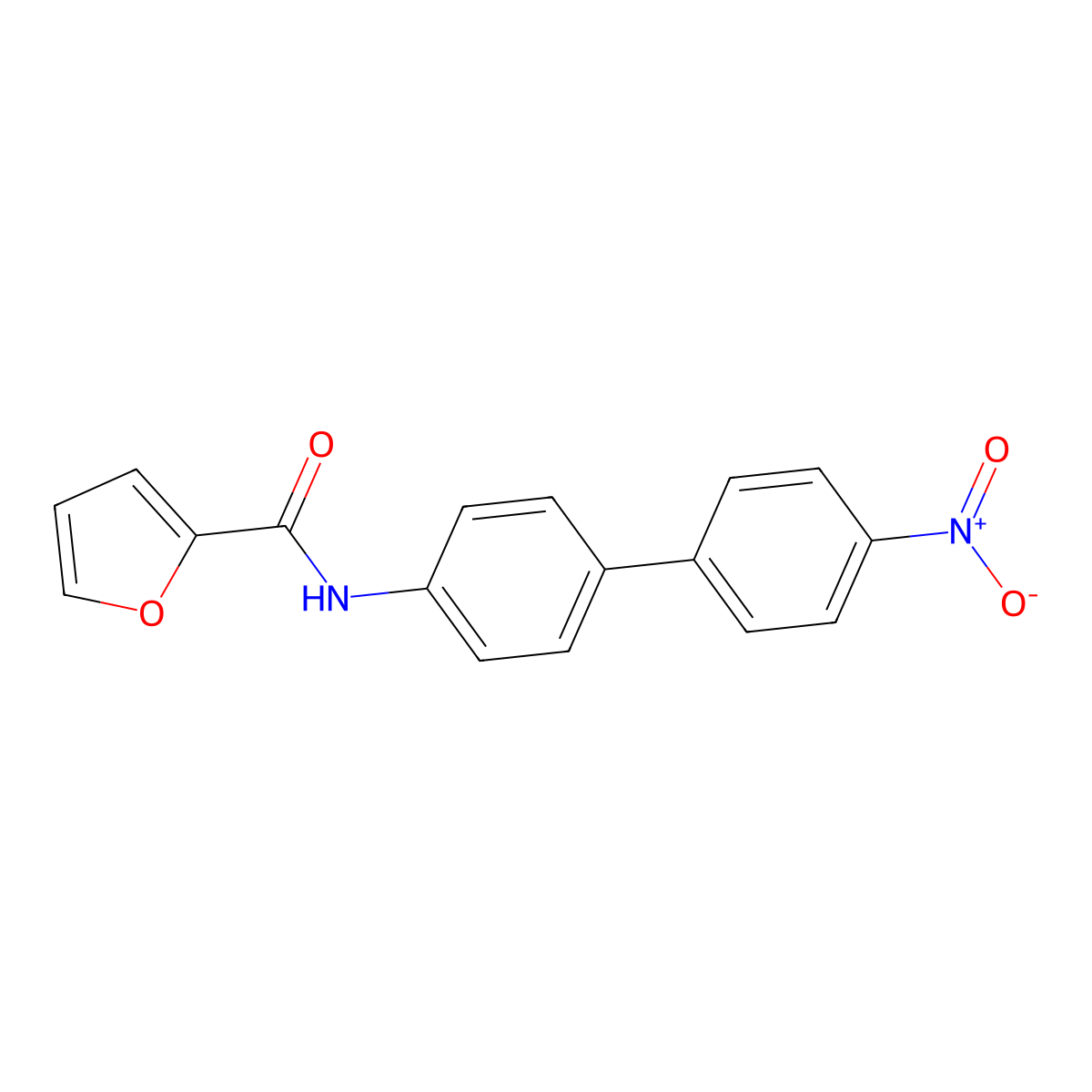 N-[4-(4-nitrophenyl)phenyl]furan-2-carboxamide molecular structure, CAS 5309-02-4