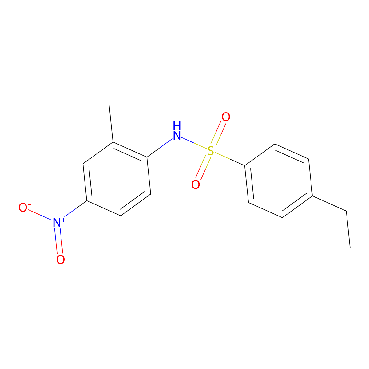 4-ethyl-N-(2-methyl-4-nitrophenyl)benzenesulfonamide molecular structure, CAS 5309-04-6