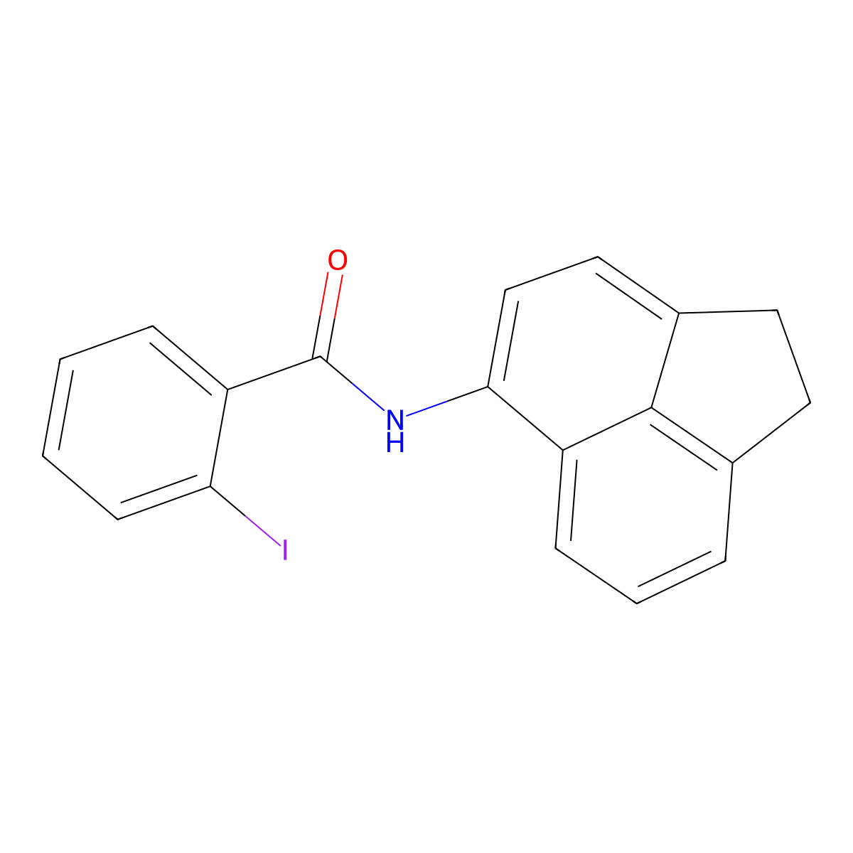 N-(1,2-dihydroacenaphthylen-5-yl)-2-iodobenzamide molecular structure, CAS 5309-05-7