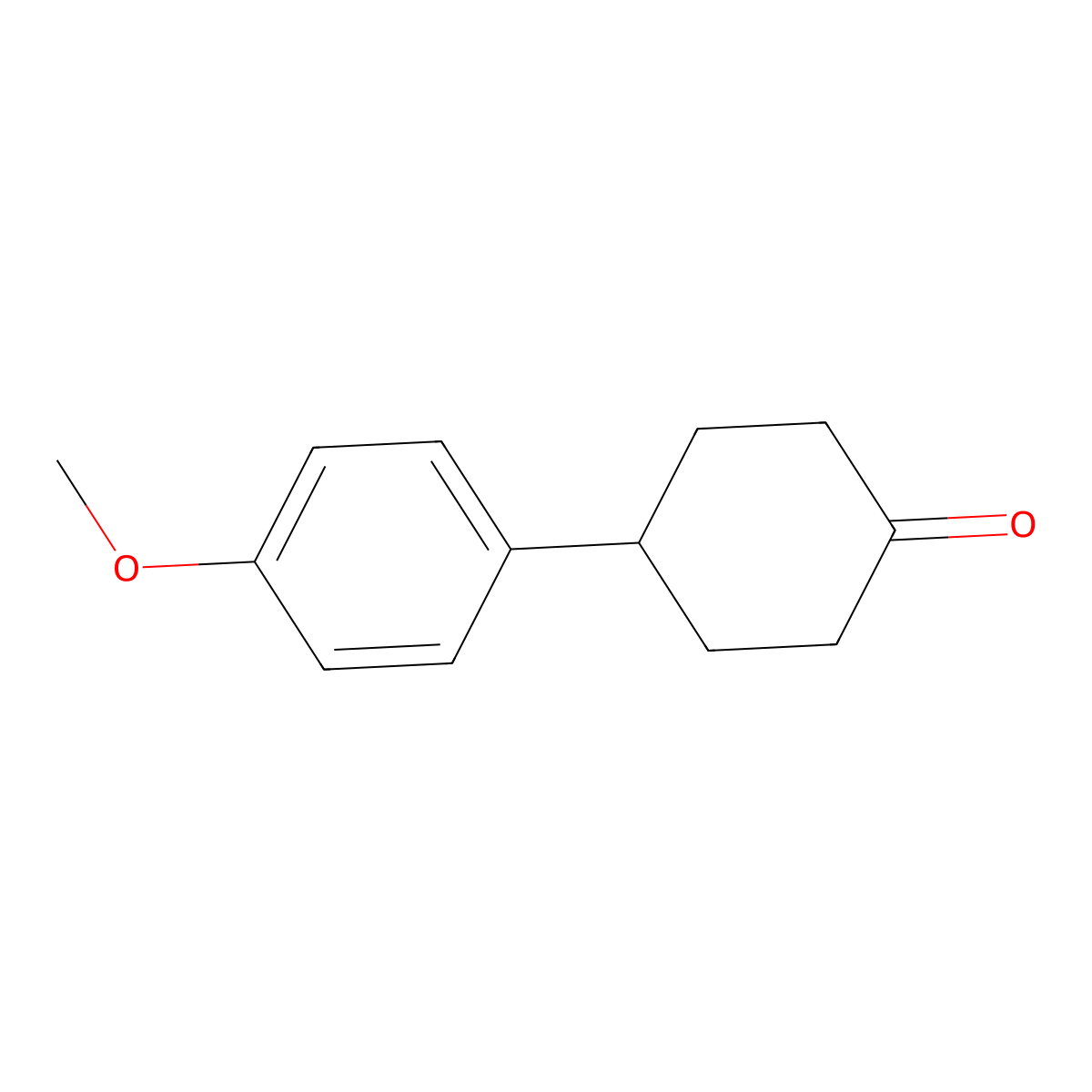 4-(4-Methoxyphenyl)cyclohexanone molecular structure, CAS 5309-16-0